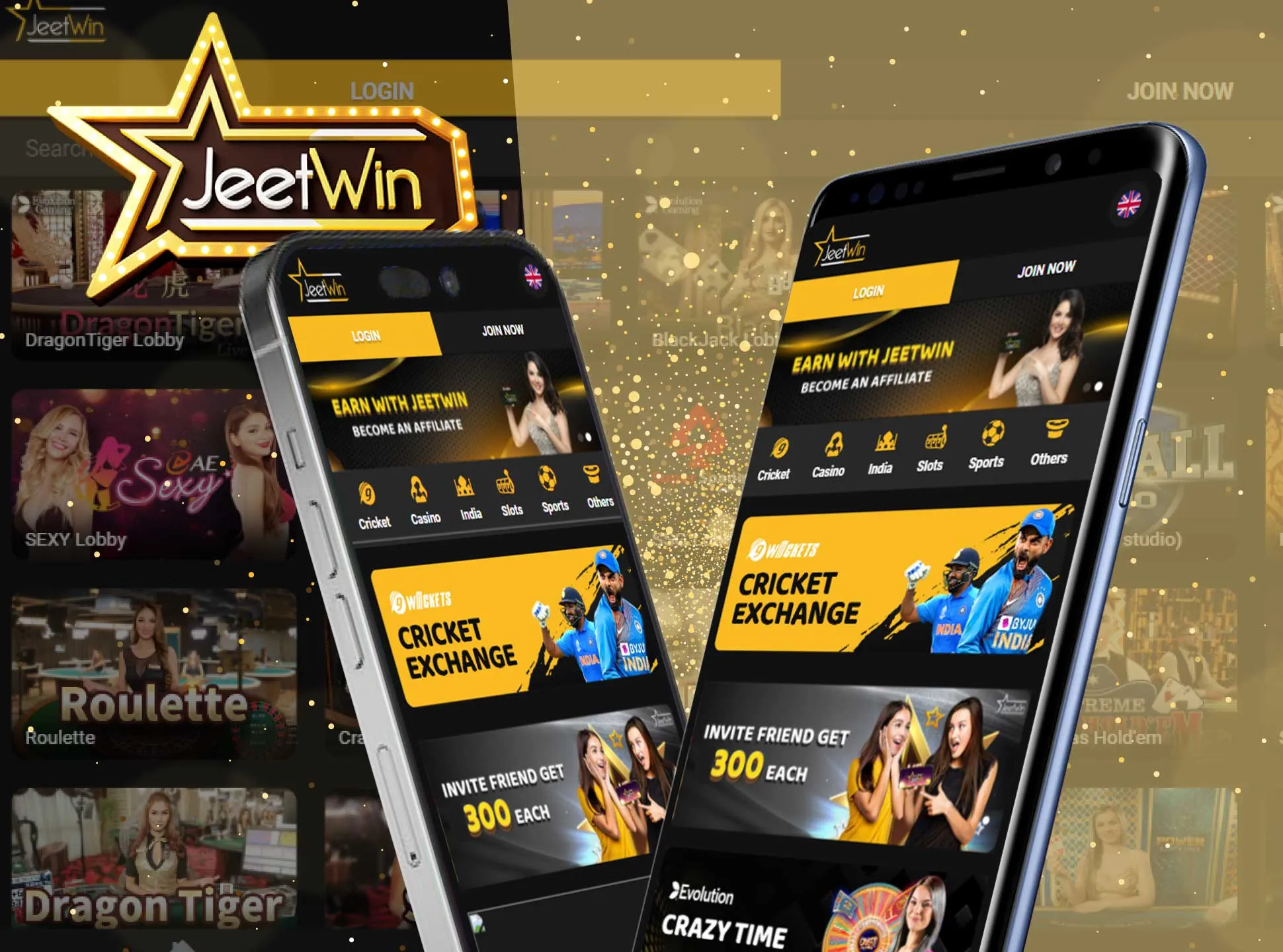 Download the Jeetwin app to place bets and play casino whenever you want.