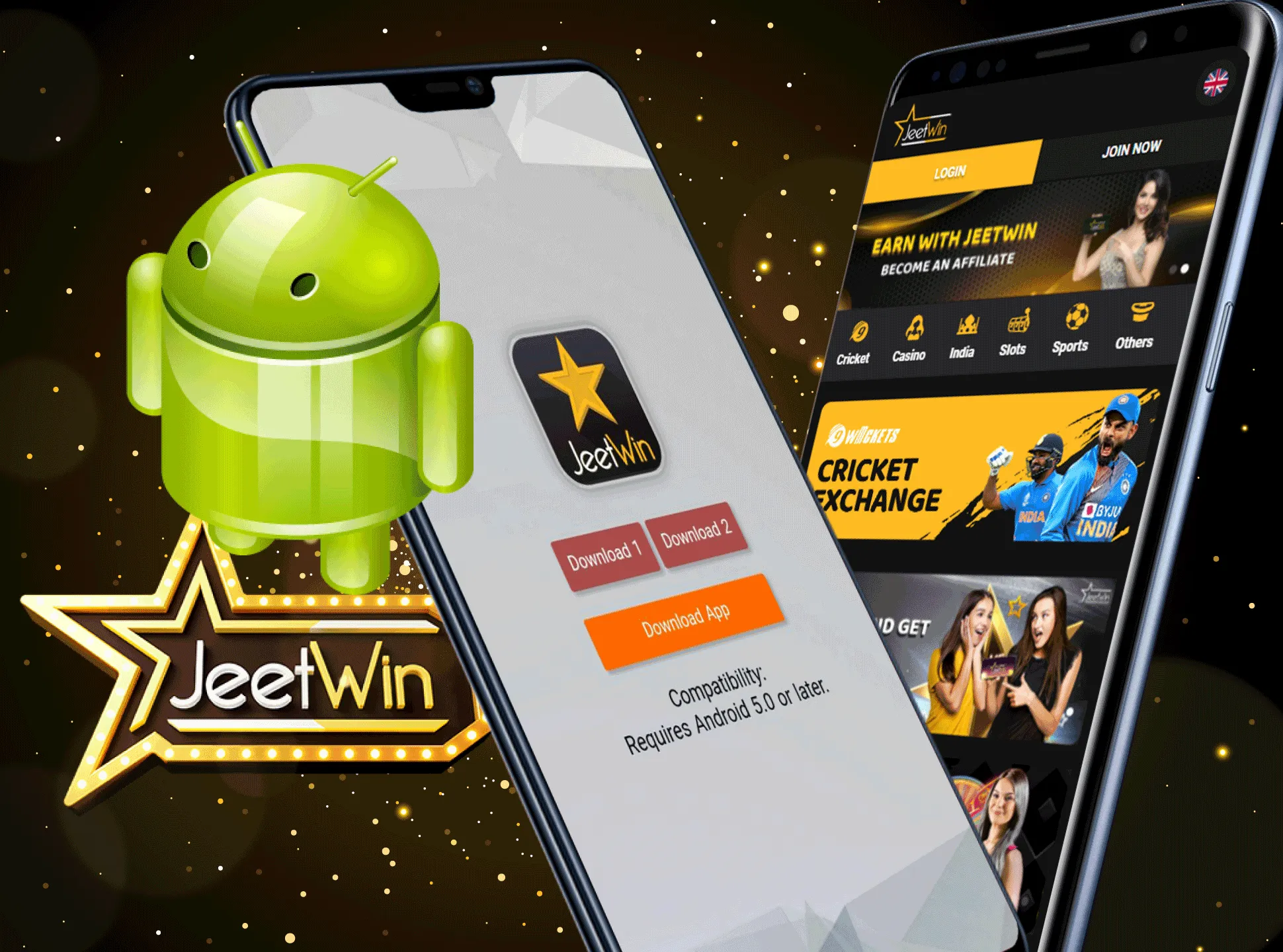 Download the Jeetwin Android app on your smartphone.