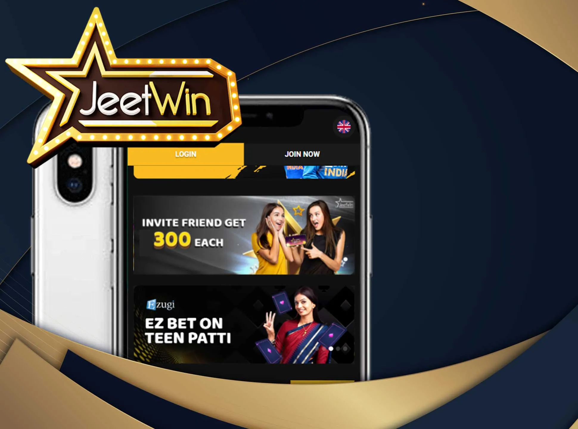 Install the Jeetwin app and start betting ana playing on your smartphone.