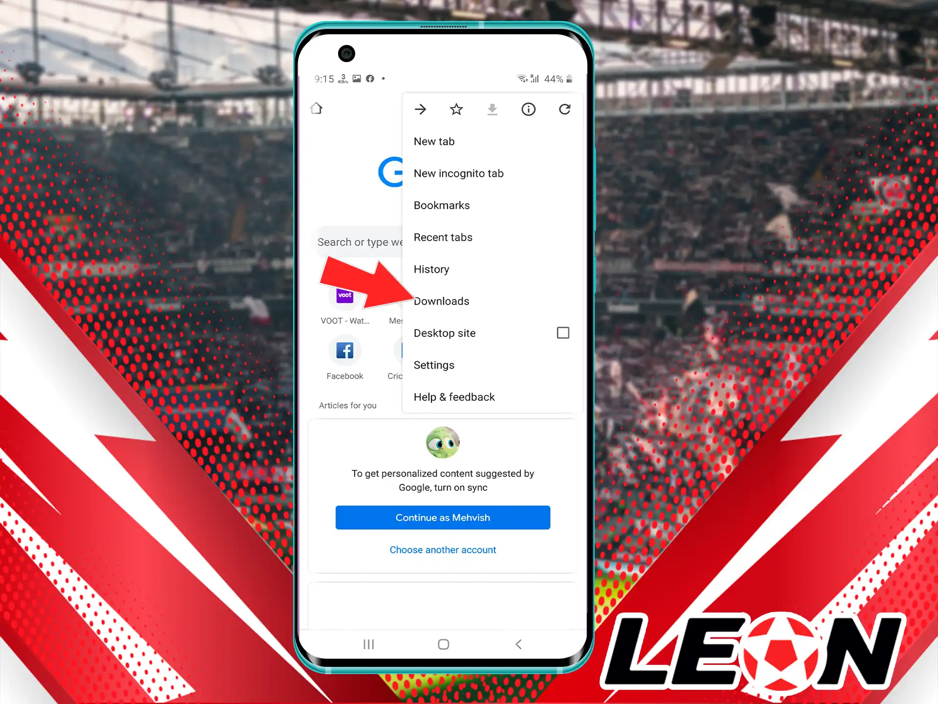 Find the necessary installation files usually downloaded to the folder with the same name and run the Leon Bet App installation process.
