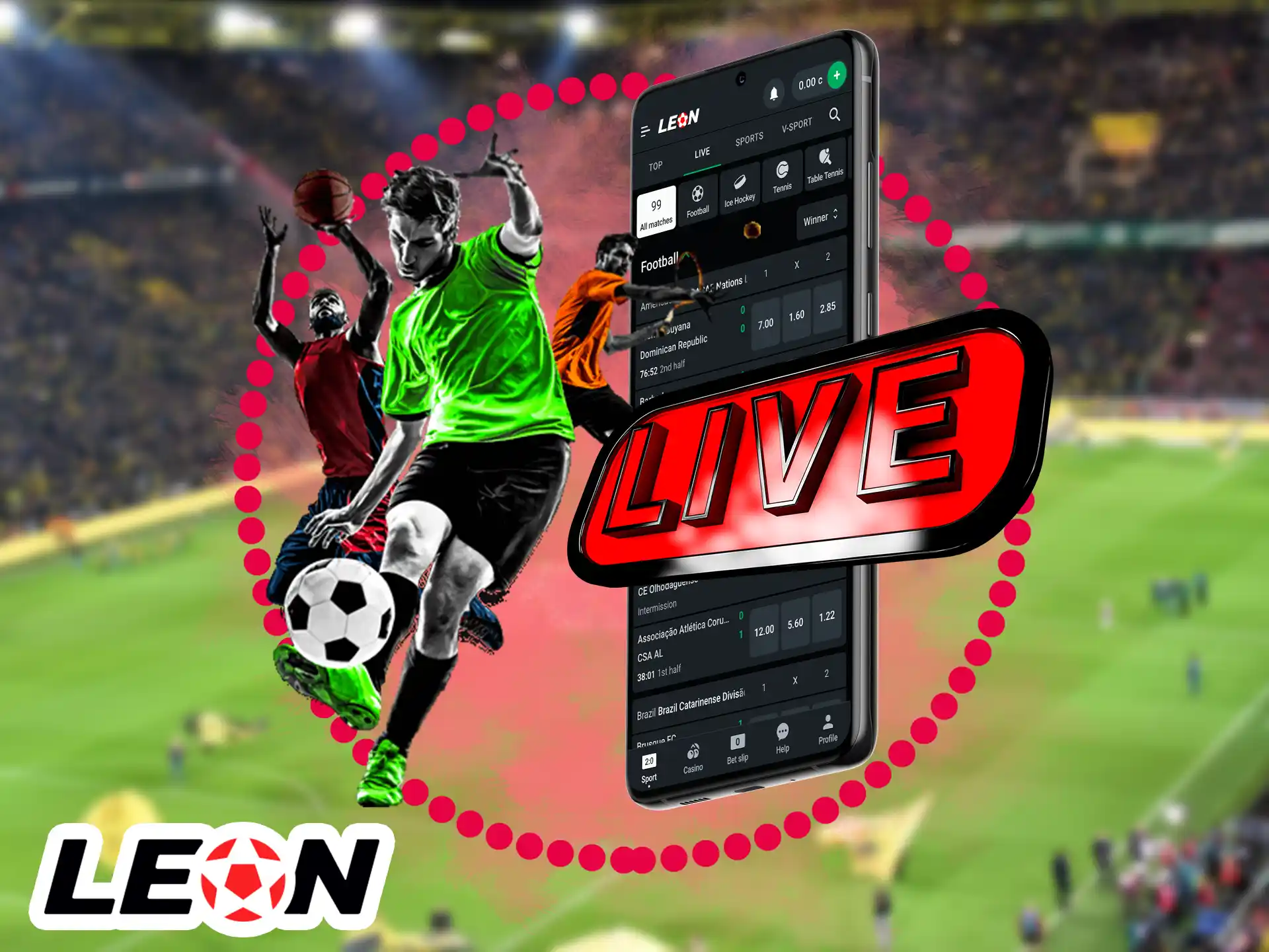 This option allows the player to enjoy the match broadcast, as well as to make bets during the match, which increases the odds and the chances of winning.