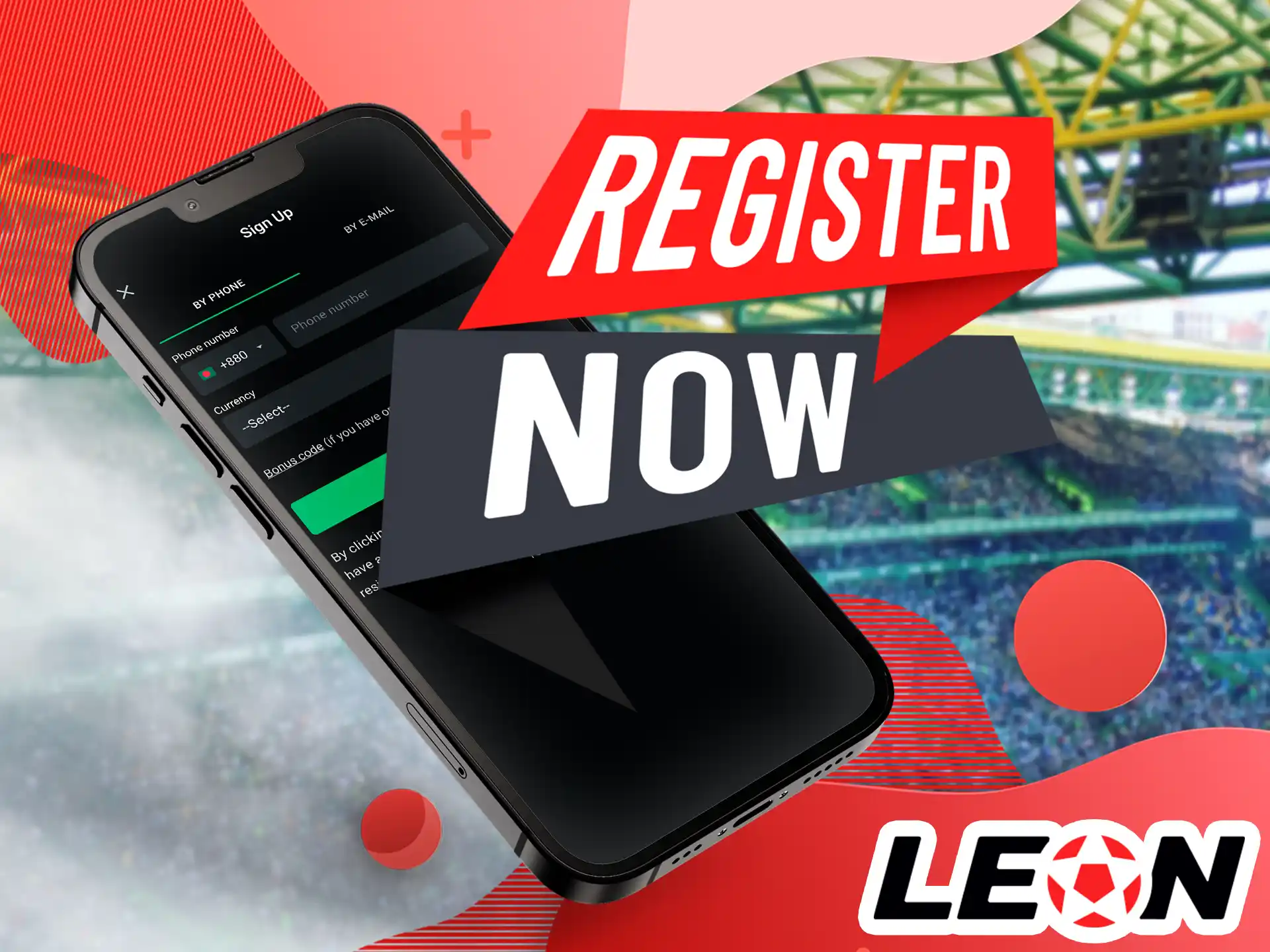 The rules of the bookmaker say that all customers need to start by creating an account in the Leon Bet App, our detailed guide will help you do that.
