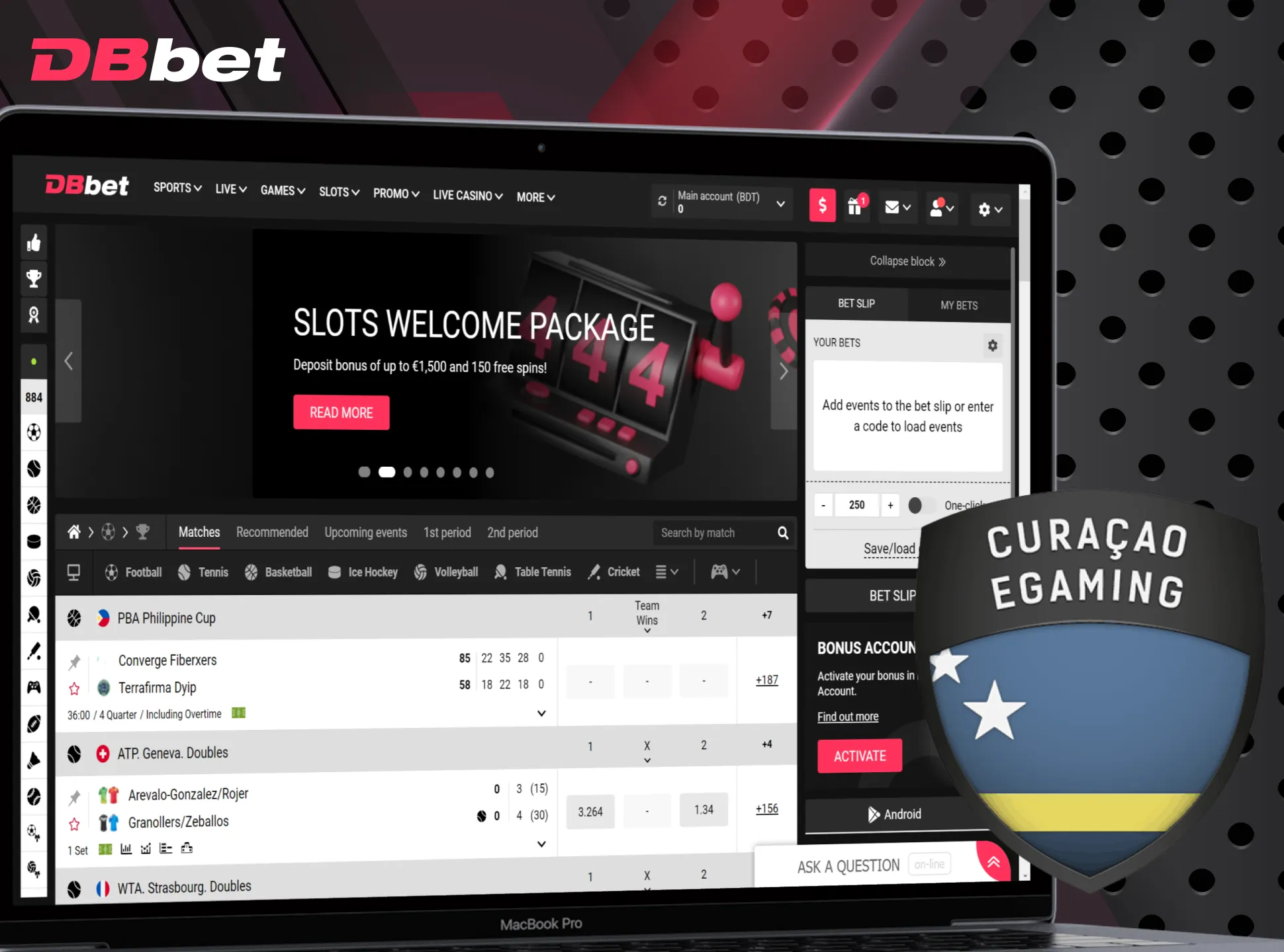 DBbet is a licensed betting company.
