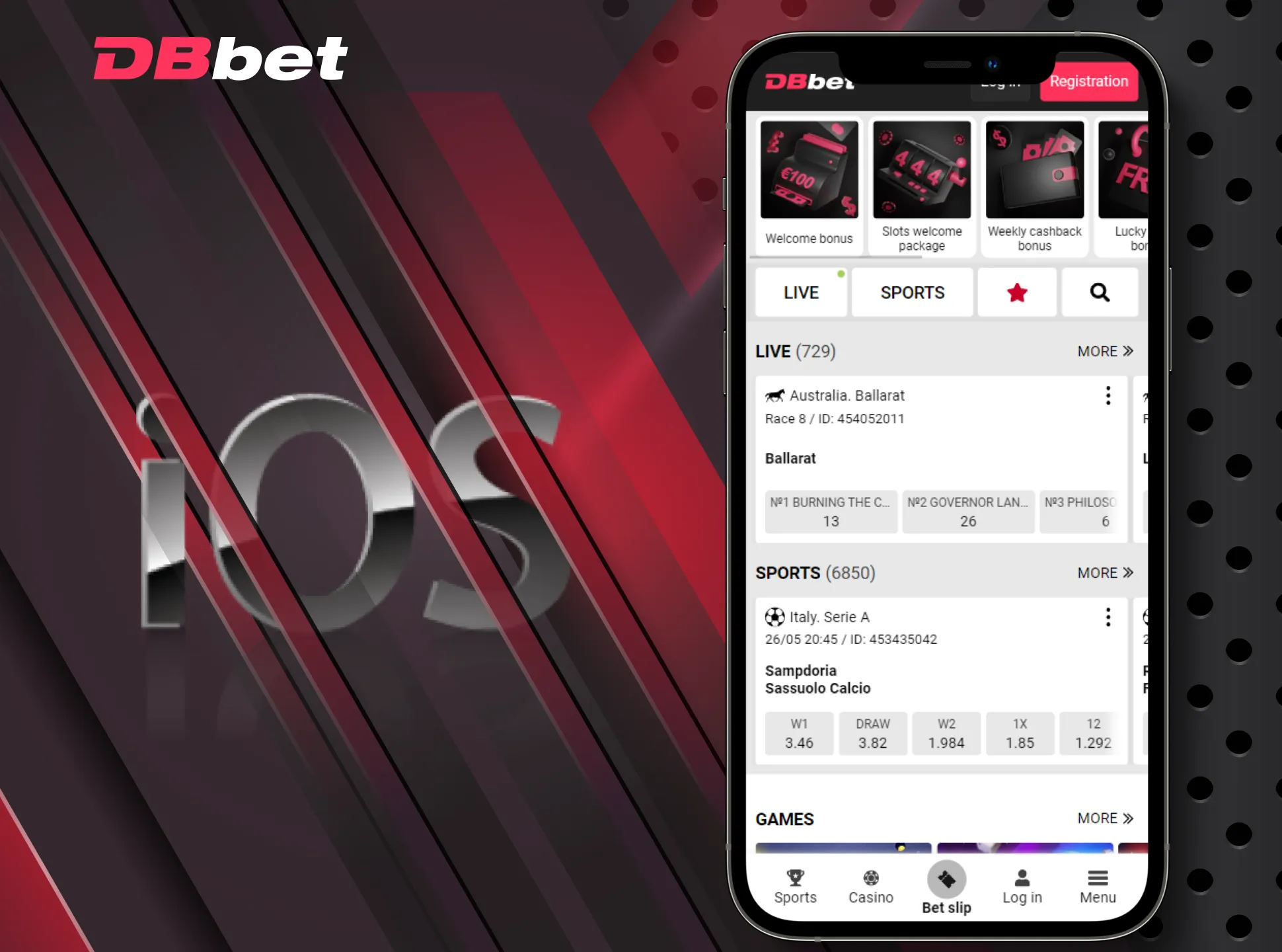 Bet at DBbet using your iOS devices.