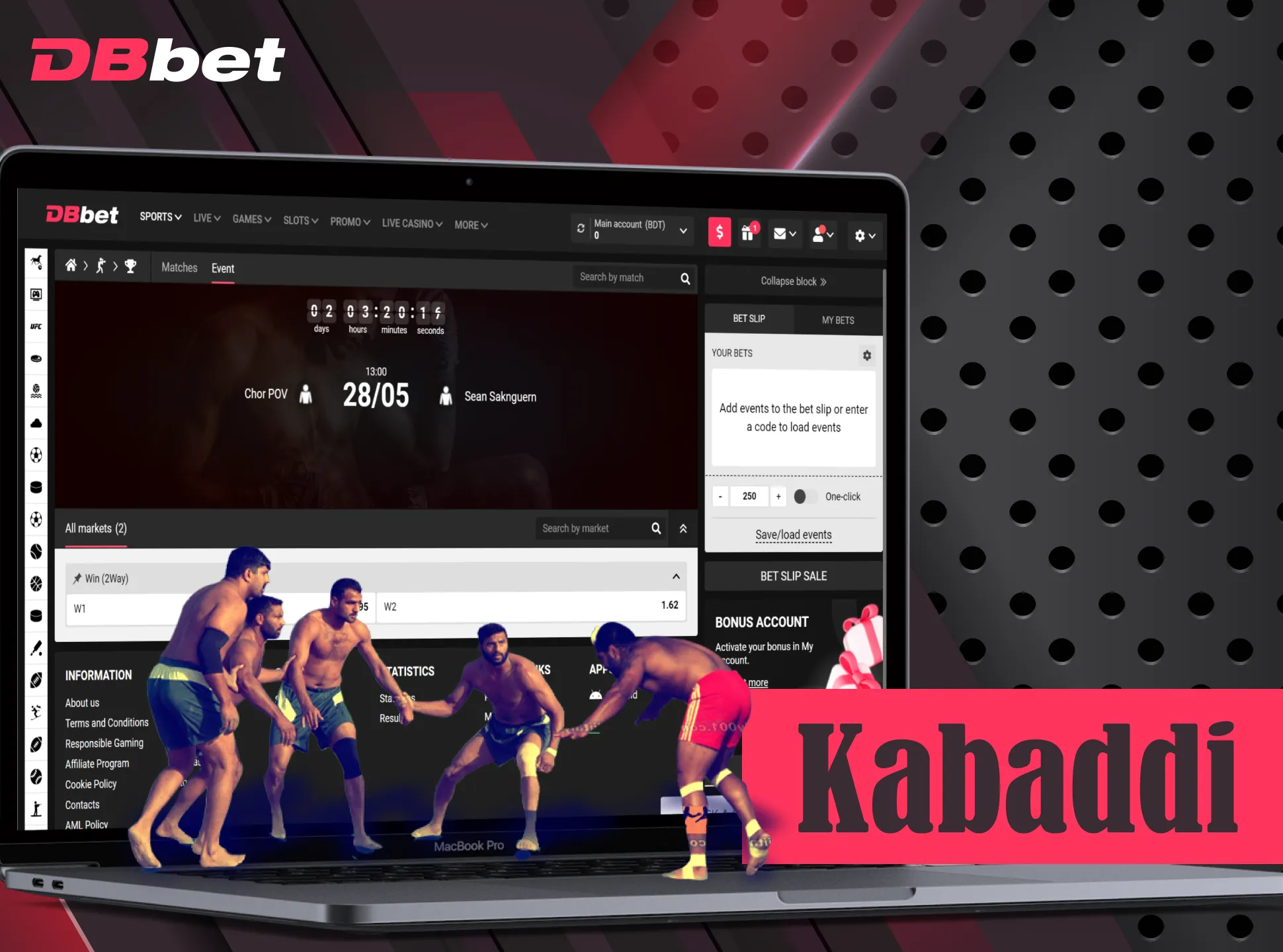Kabaddi is a great sport for betting on at DBbet.