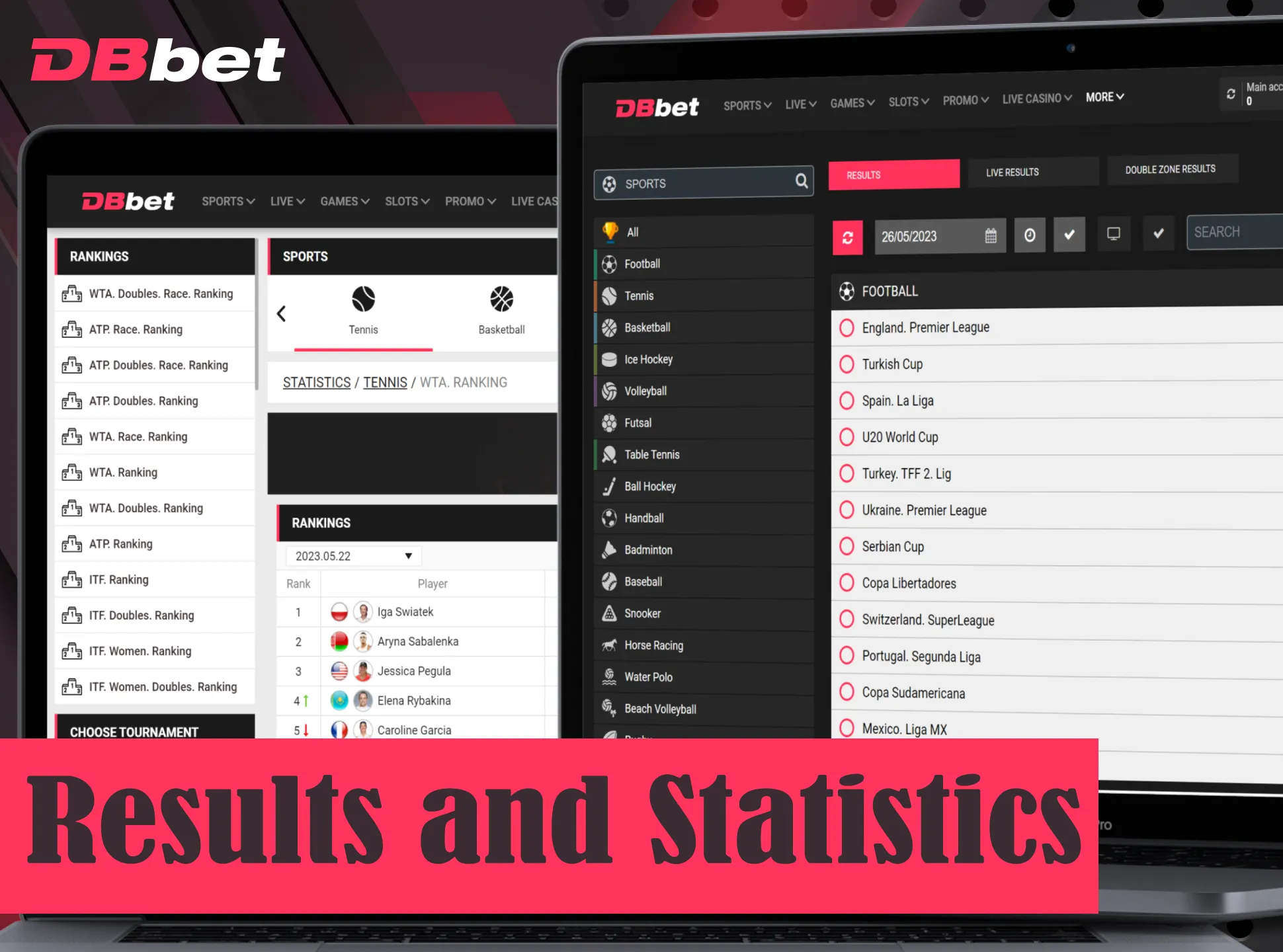Check results and statistics of previous matches at DBbet.