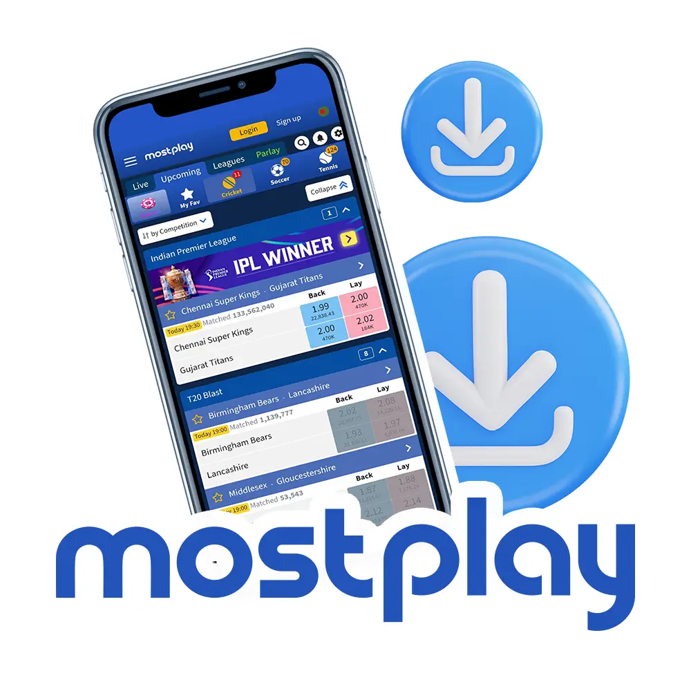 Download Mostplay app for better betting experience.