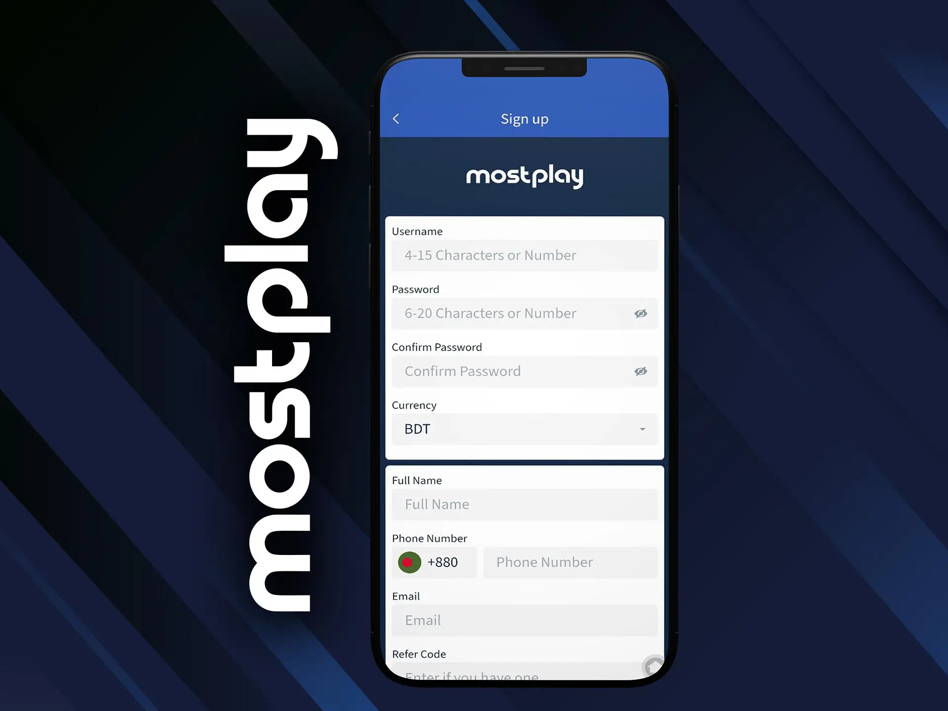 Make Mostplay account and start playing.