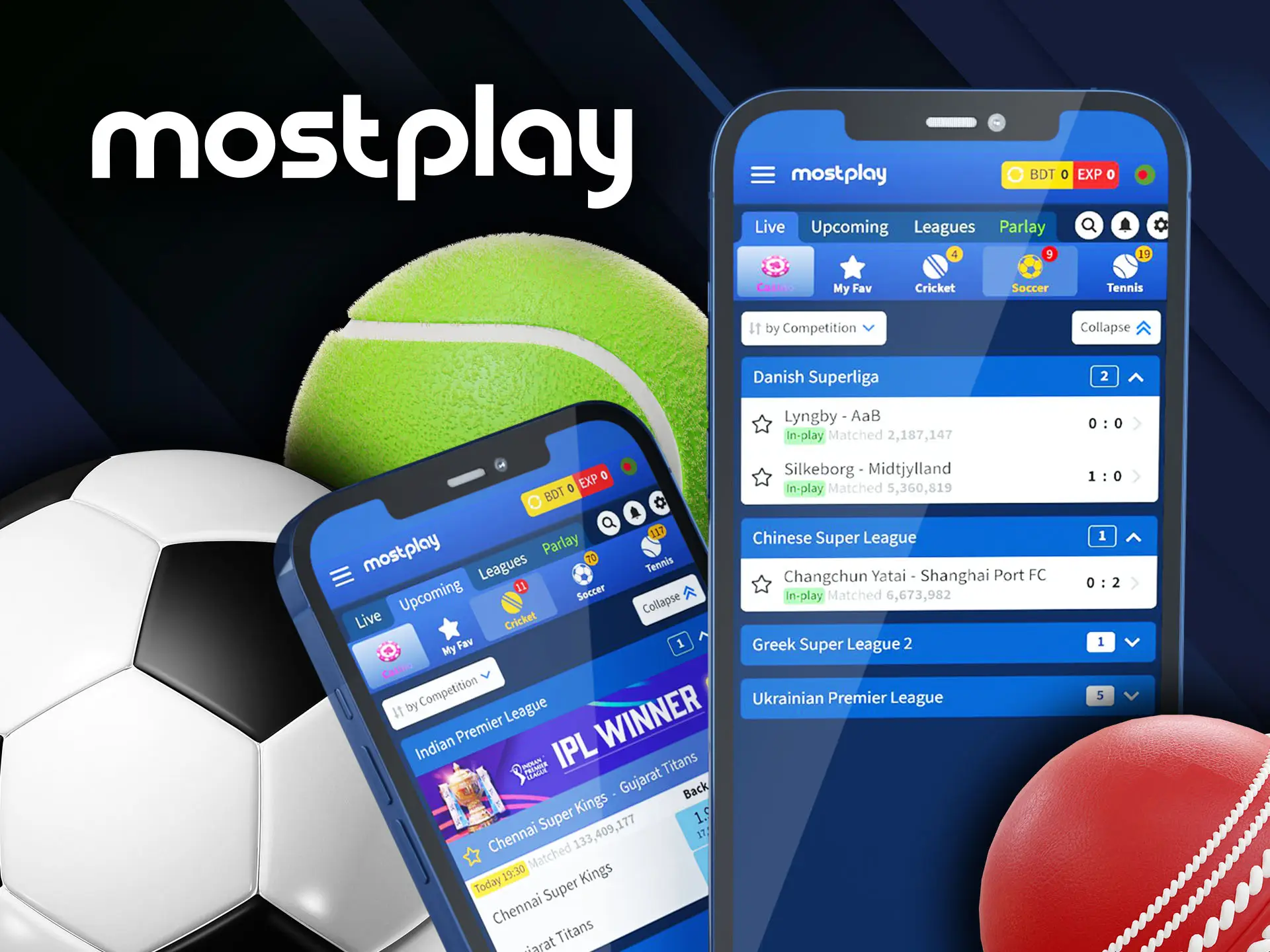 Bet on your favourite sports by using Mostplay app.