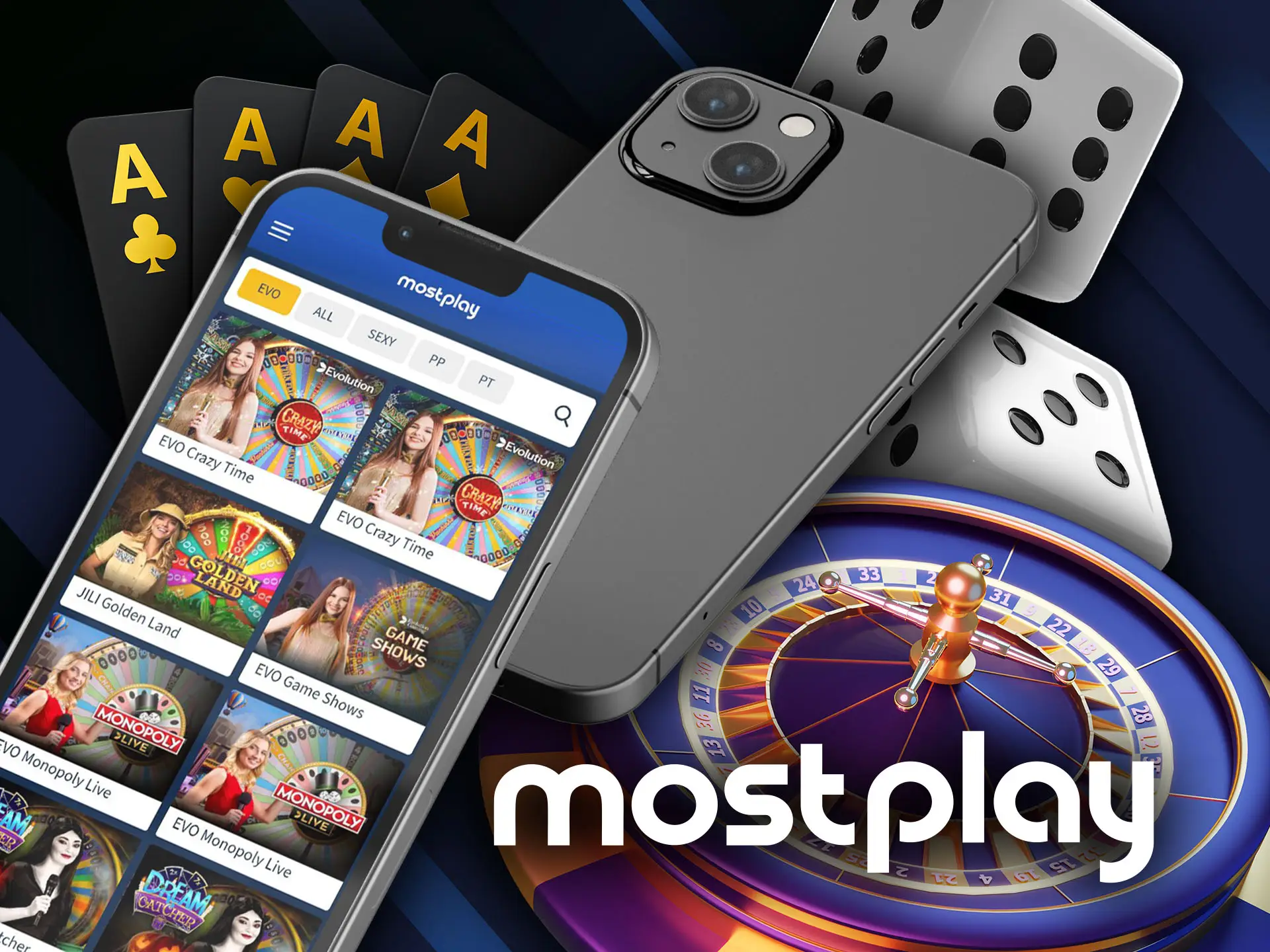 Play live casino with real people at Mostplay.