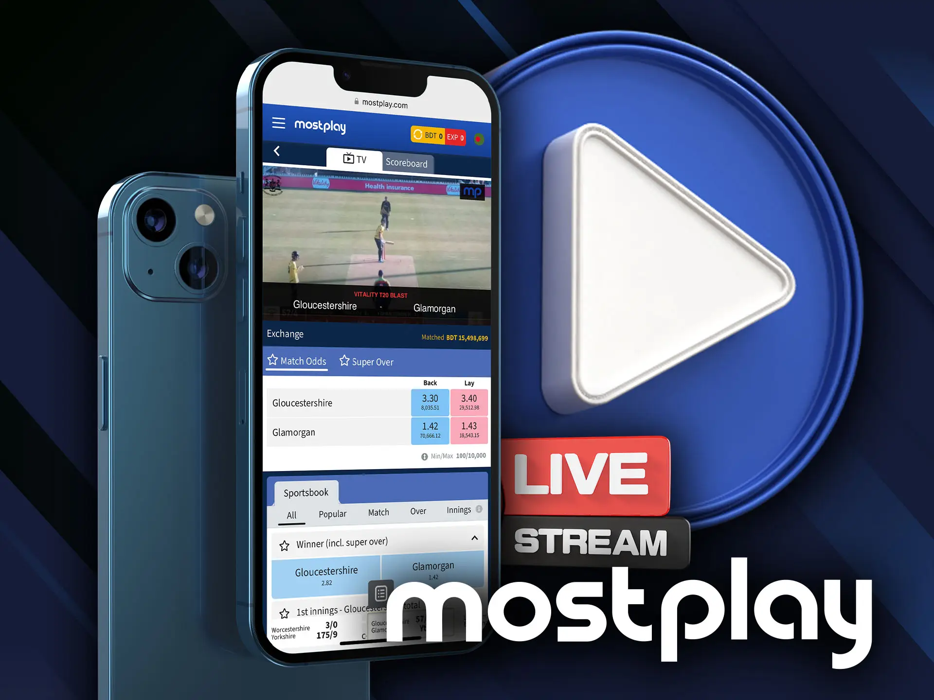 Watch games online on special Mostplay page.