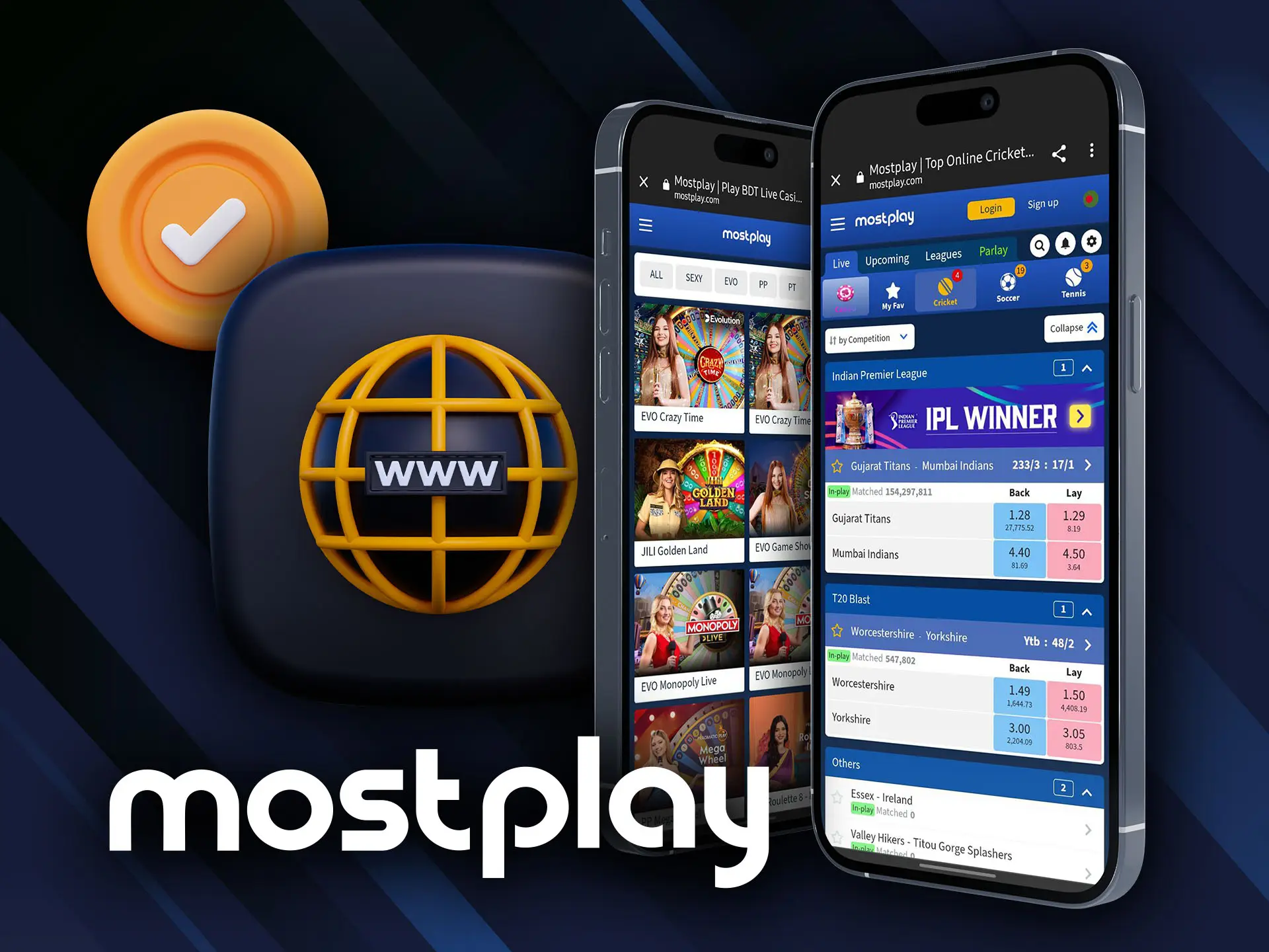Use Mostplay mobile website on any mobile device.