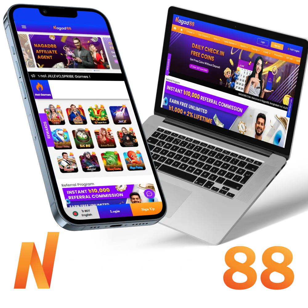 Sign up for Nagad88 and start betting and playing casino.