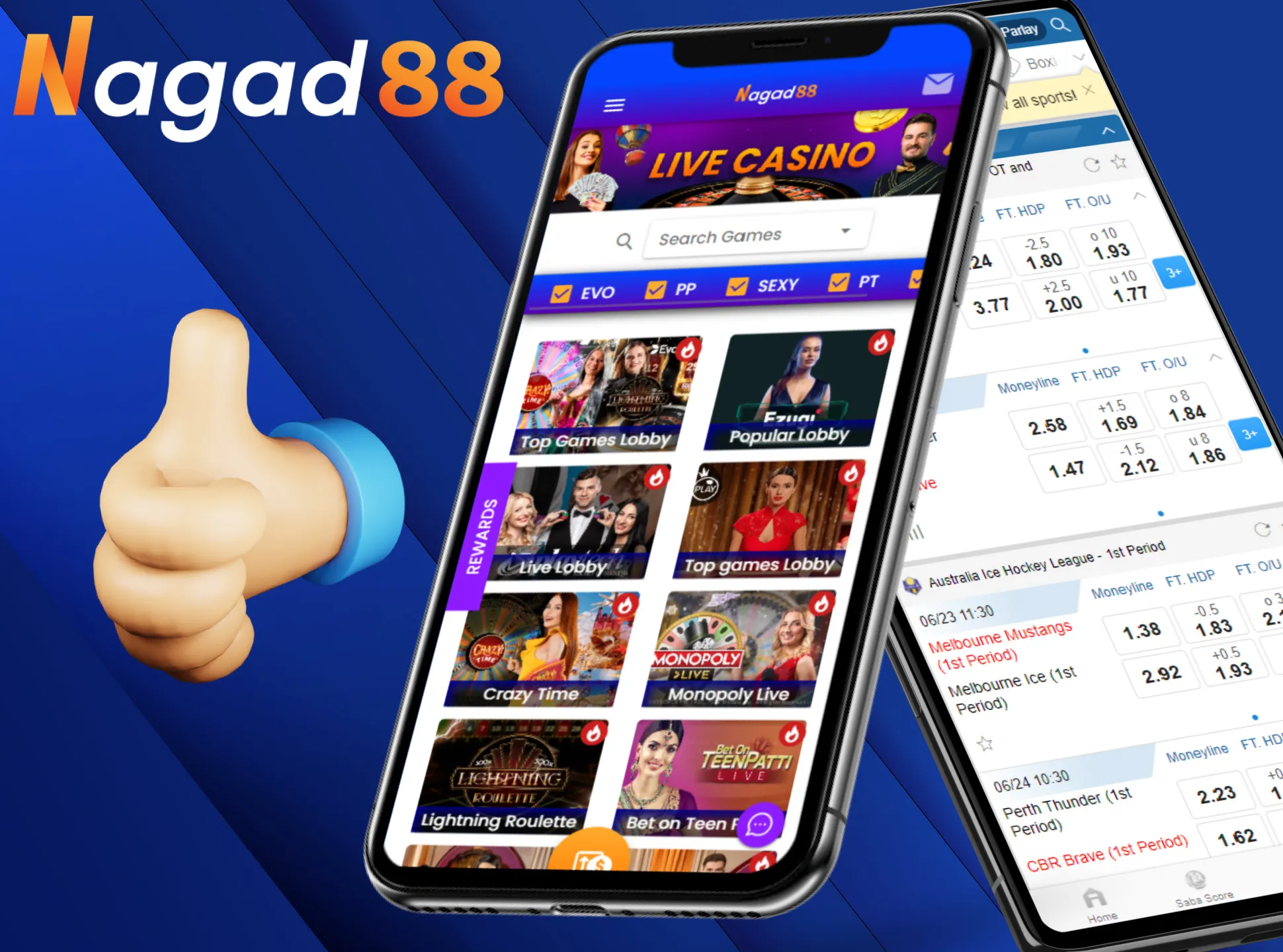 Nagad88 offers great experience of sports betting and casino playing in Bangladesh.