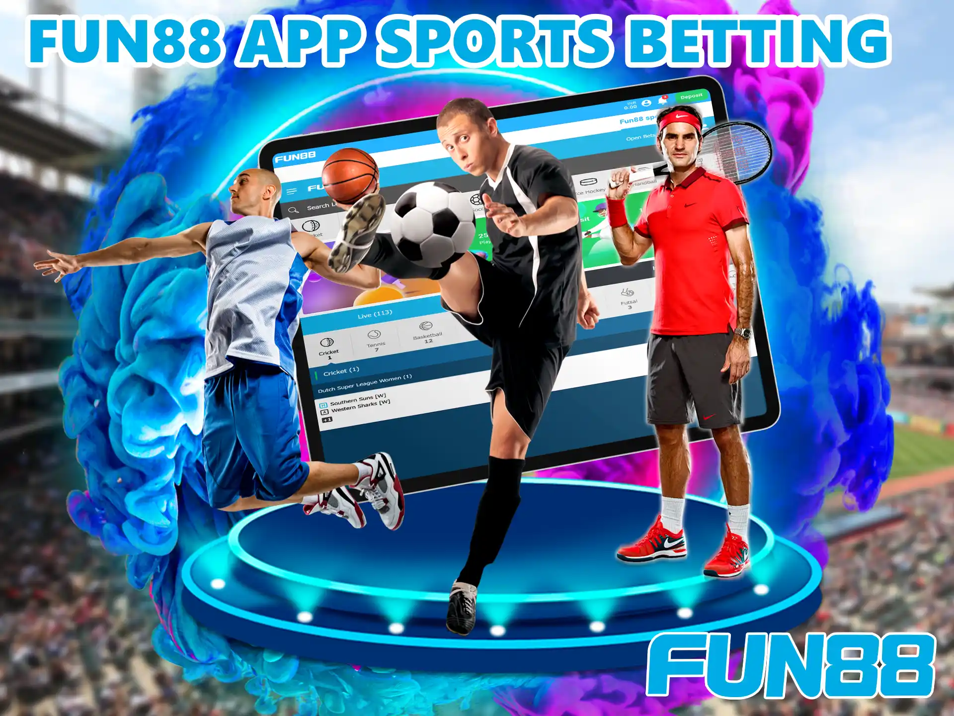 Fifty different disciplines are waiting for you right in your smartphone, you can earn real money betting in the Fun88 app.