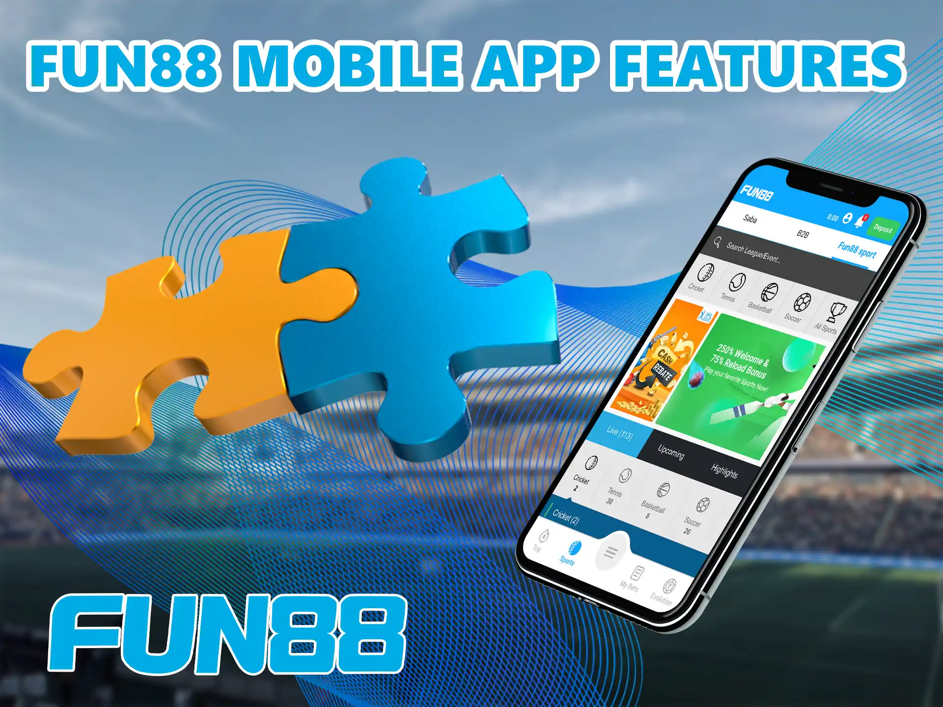 Discover the many advanced features that help you effectively place bets to win big money in the Fun88 app.