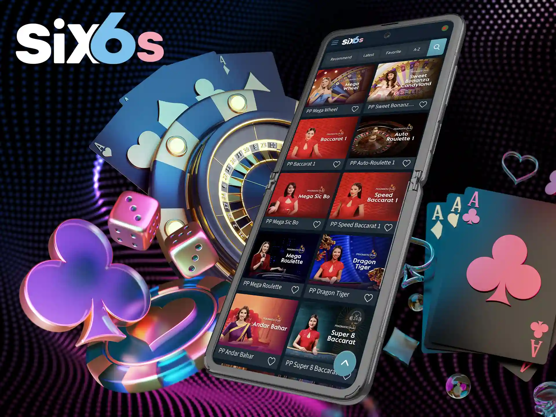 Six6s also has a great online casino with lots of games and entertainment.