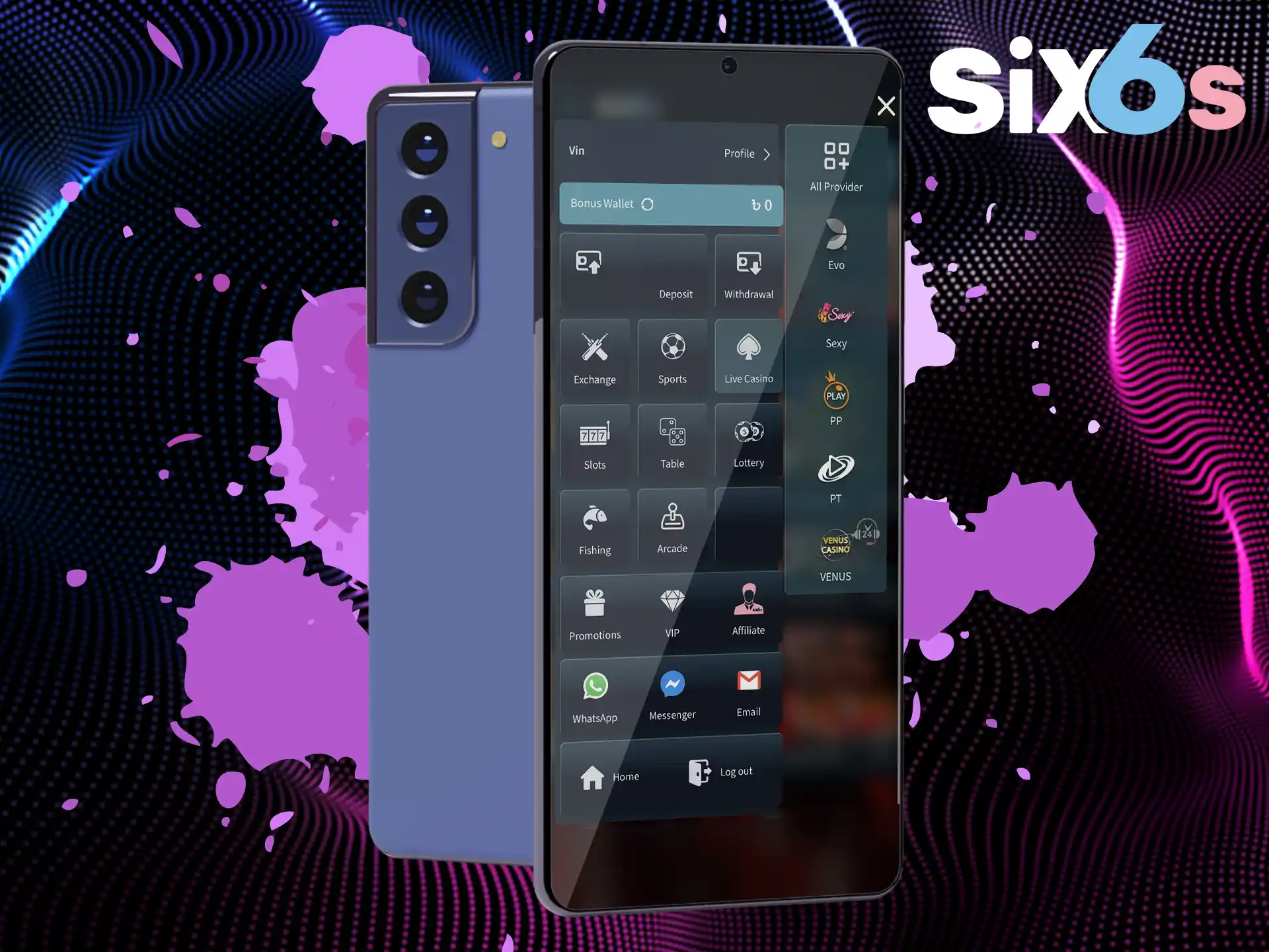 Use the Six6s mobile app for a comfortable experience.