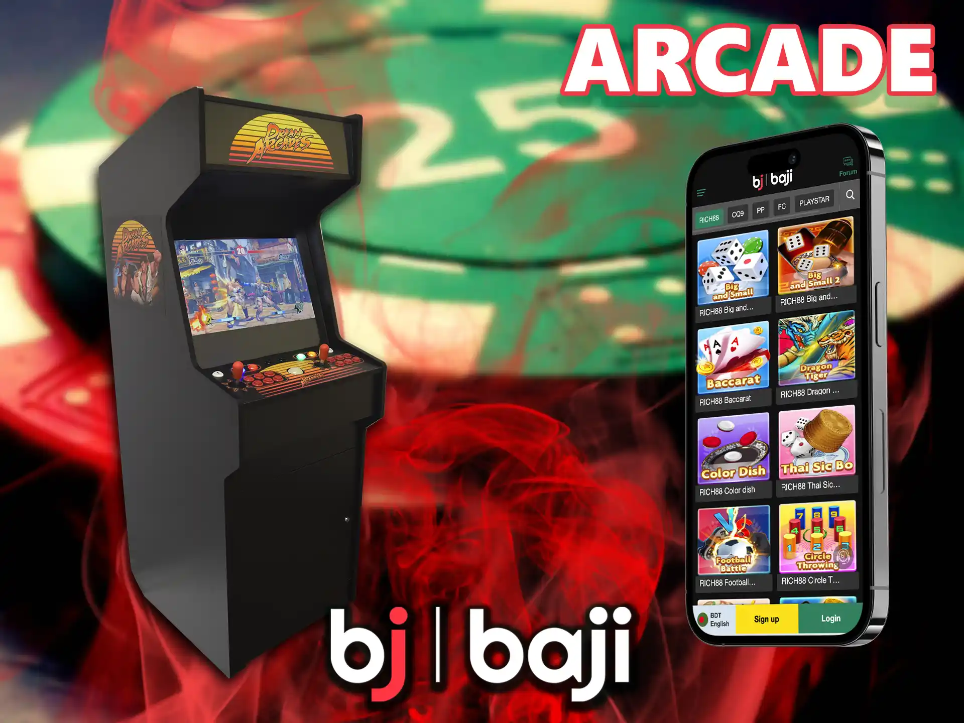 This view will take you into the atmosphere of the classic game in Baji, you just need to score as many points as possible to win.