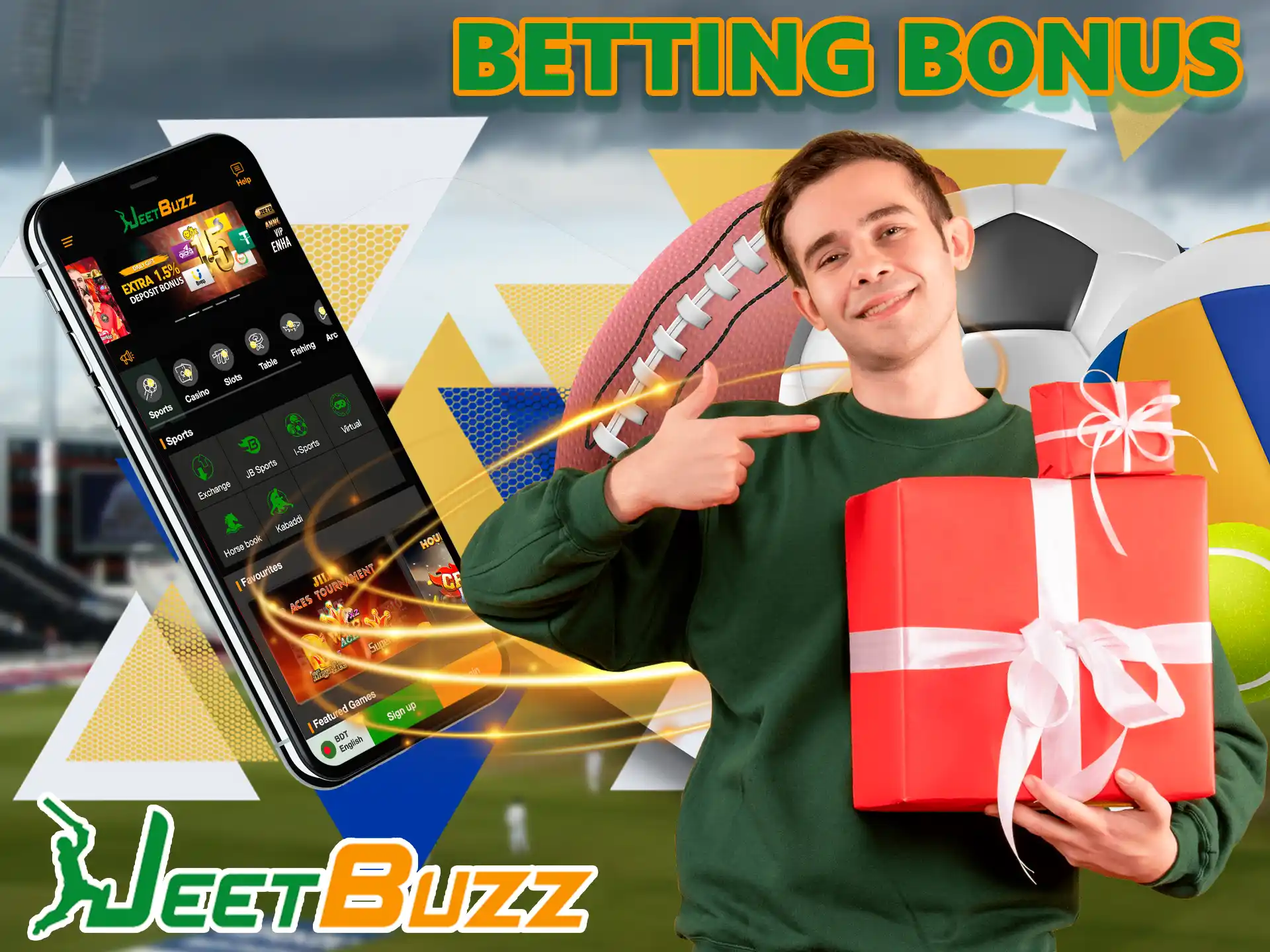 Get a nice boost to your balance when you place bets on the JeetBuzz app.