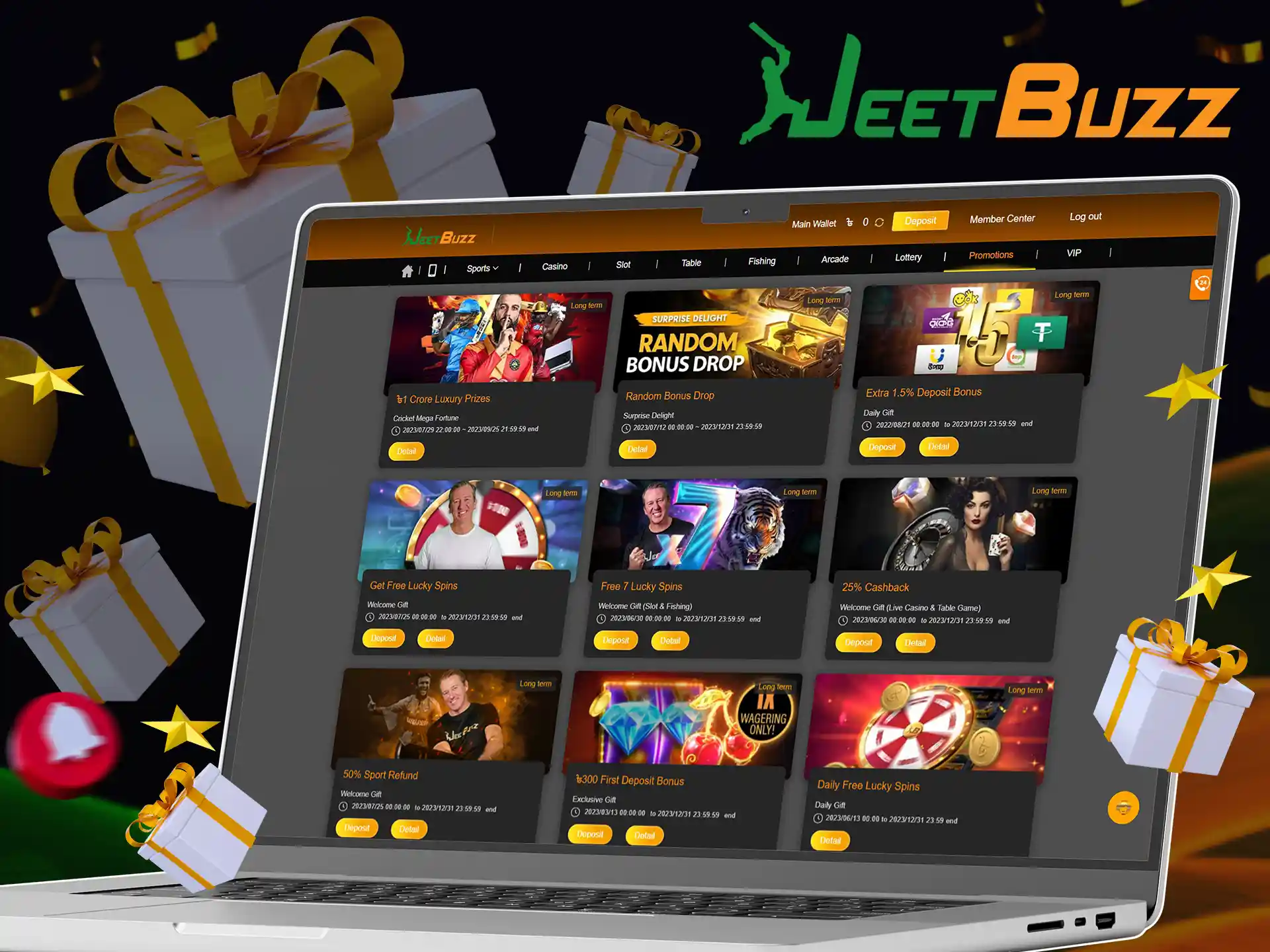 Welcome bonuses for new JeetBuzz players.