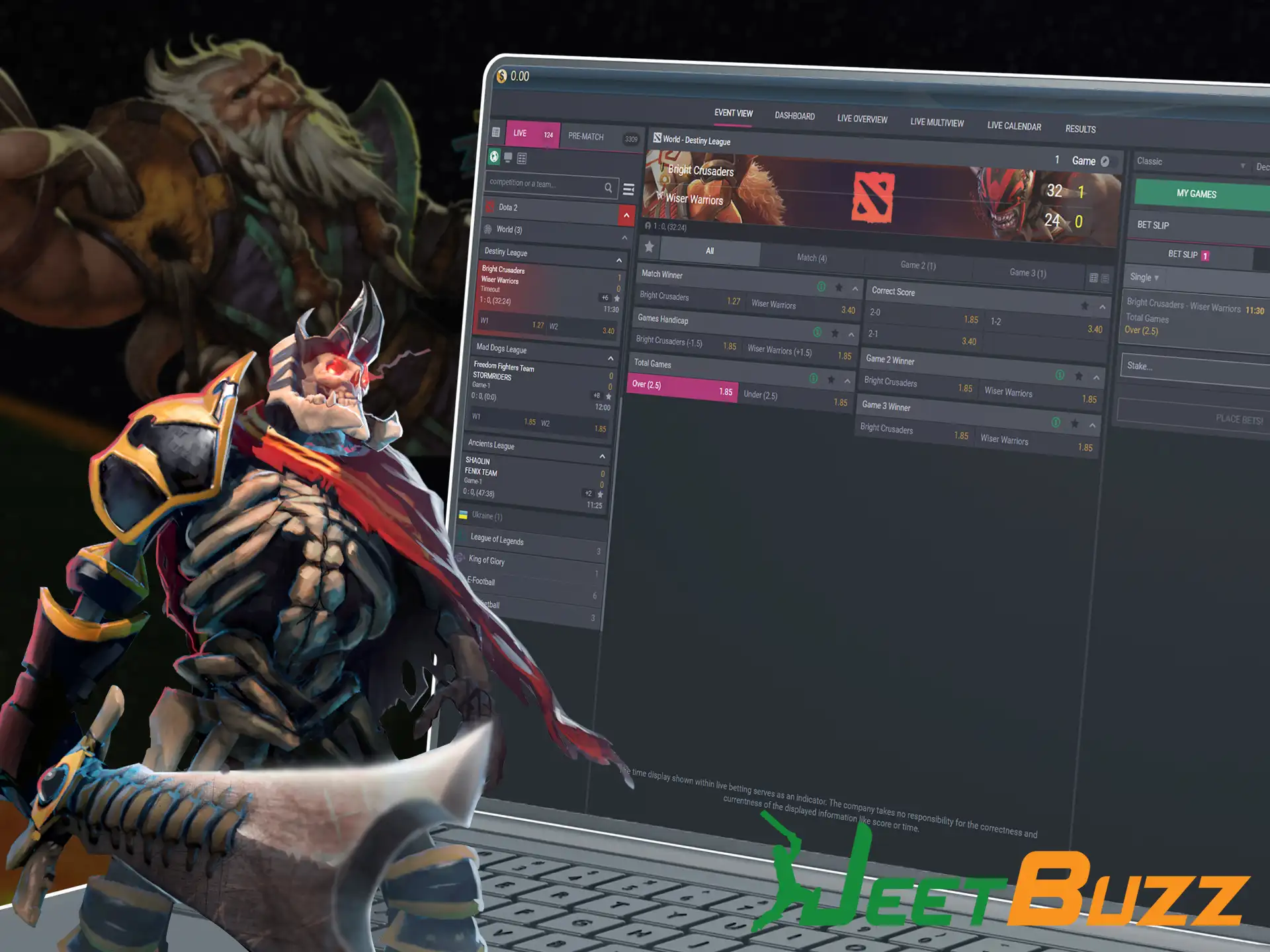 Online betting on Dota 2 is available at JeetBuzz.