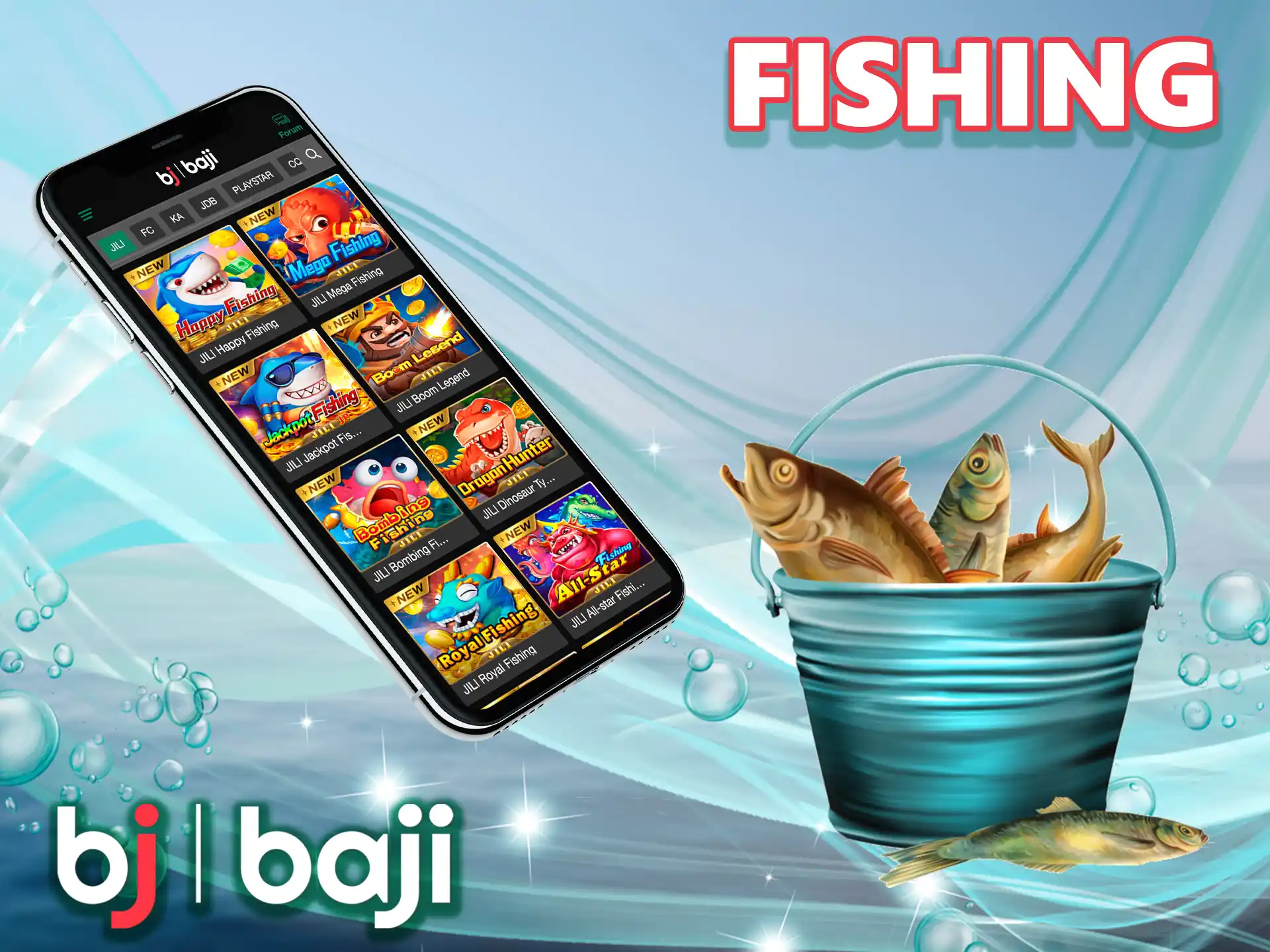 Fishermen will appreciate this section of games, catch different species of fish using the features of the Baji site.