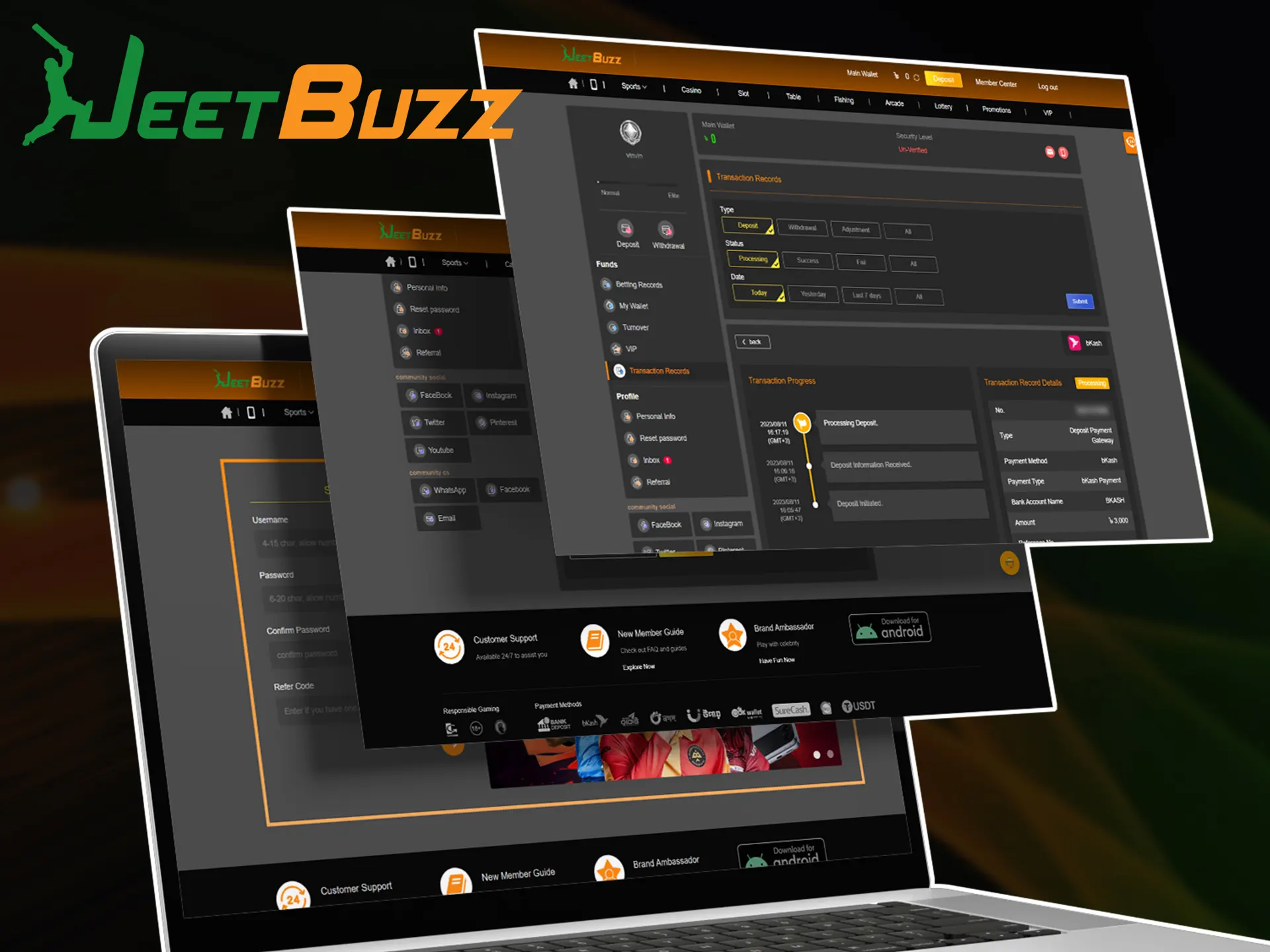 Follow the instructions to start betting on JeetBuzz.
