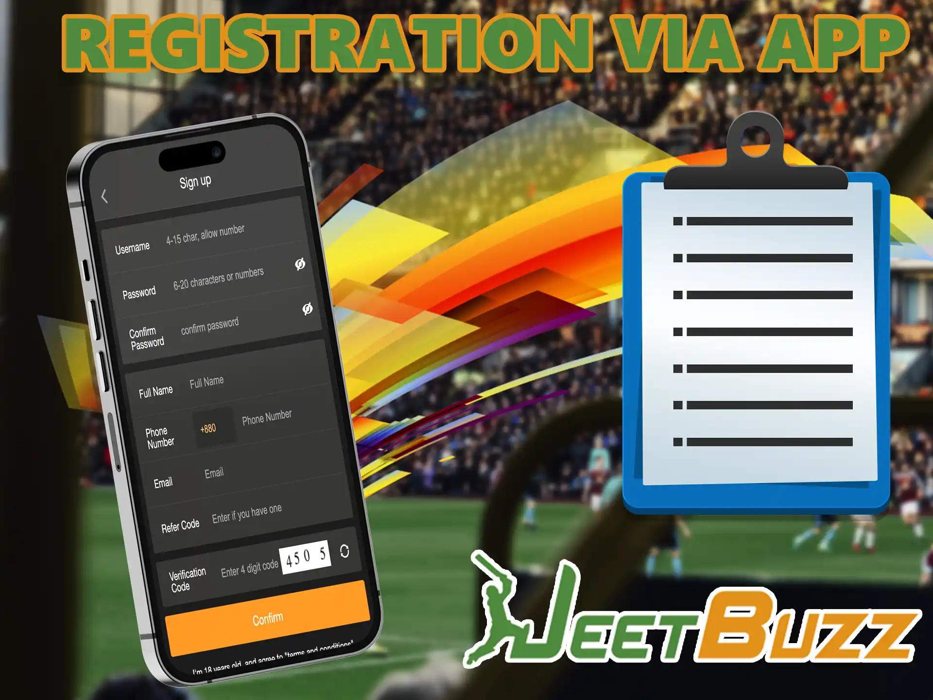 In order to start betting or playing in the casino, you need to create a JeetBuzz account, if you have one - just log in there.
