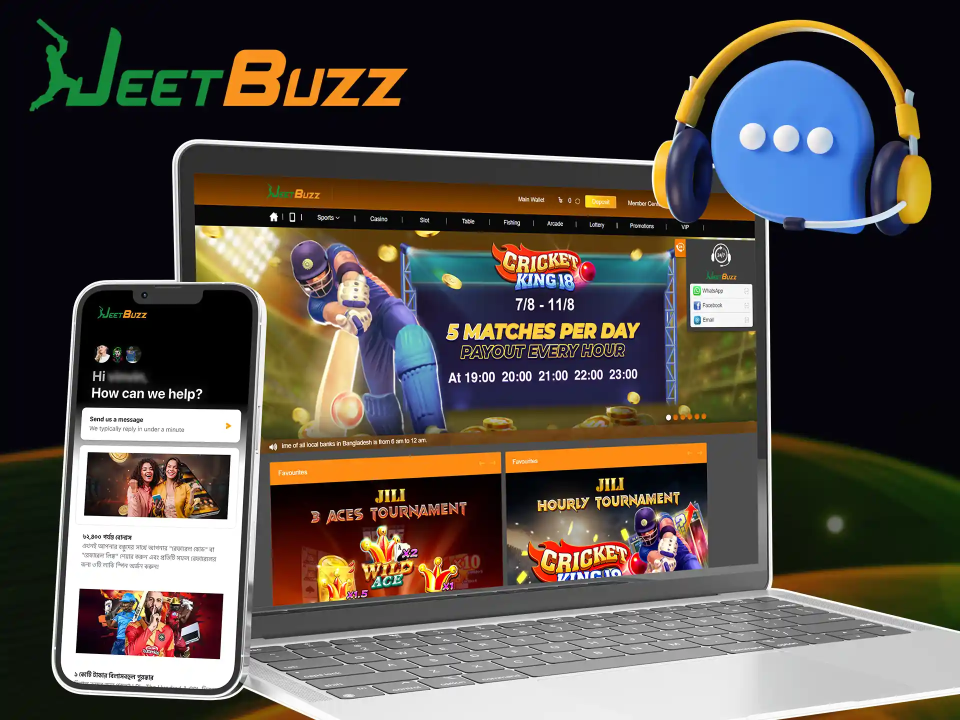 Ask JeetBuzz support any question.