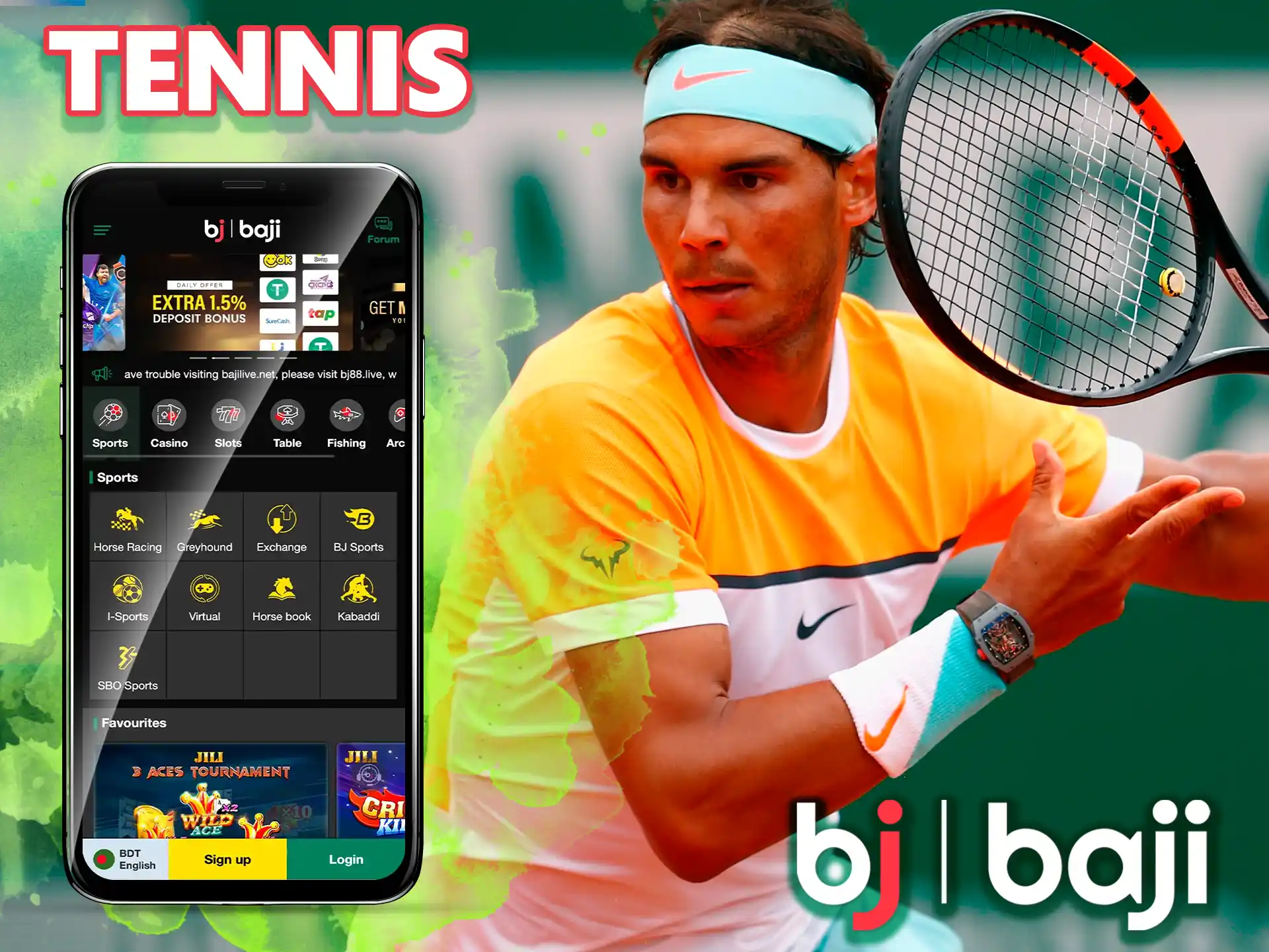 Try your hand at the world's most popular sport and place bets on top matches online at Baji.