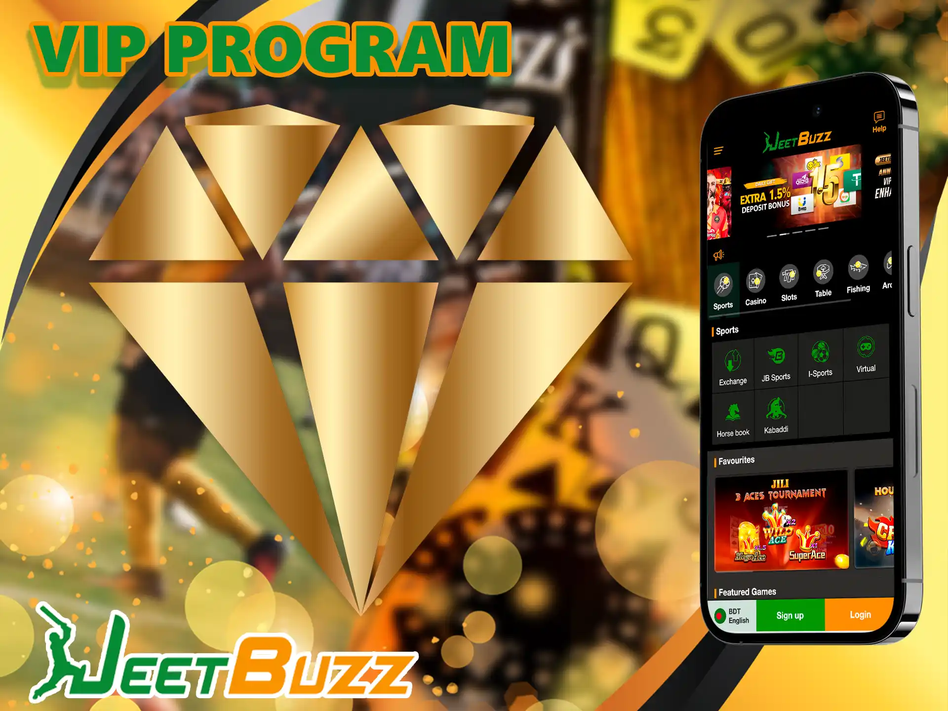 Get special privileges earn points various rewards in JeetBuzz App.