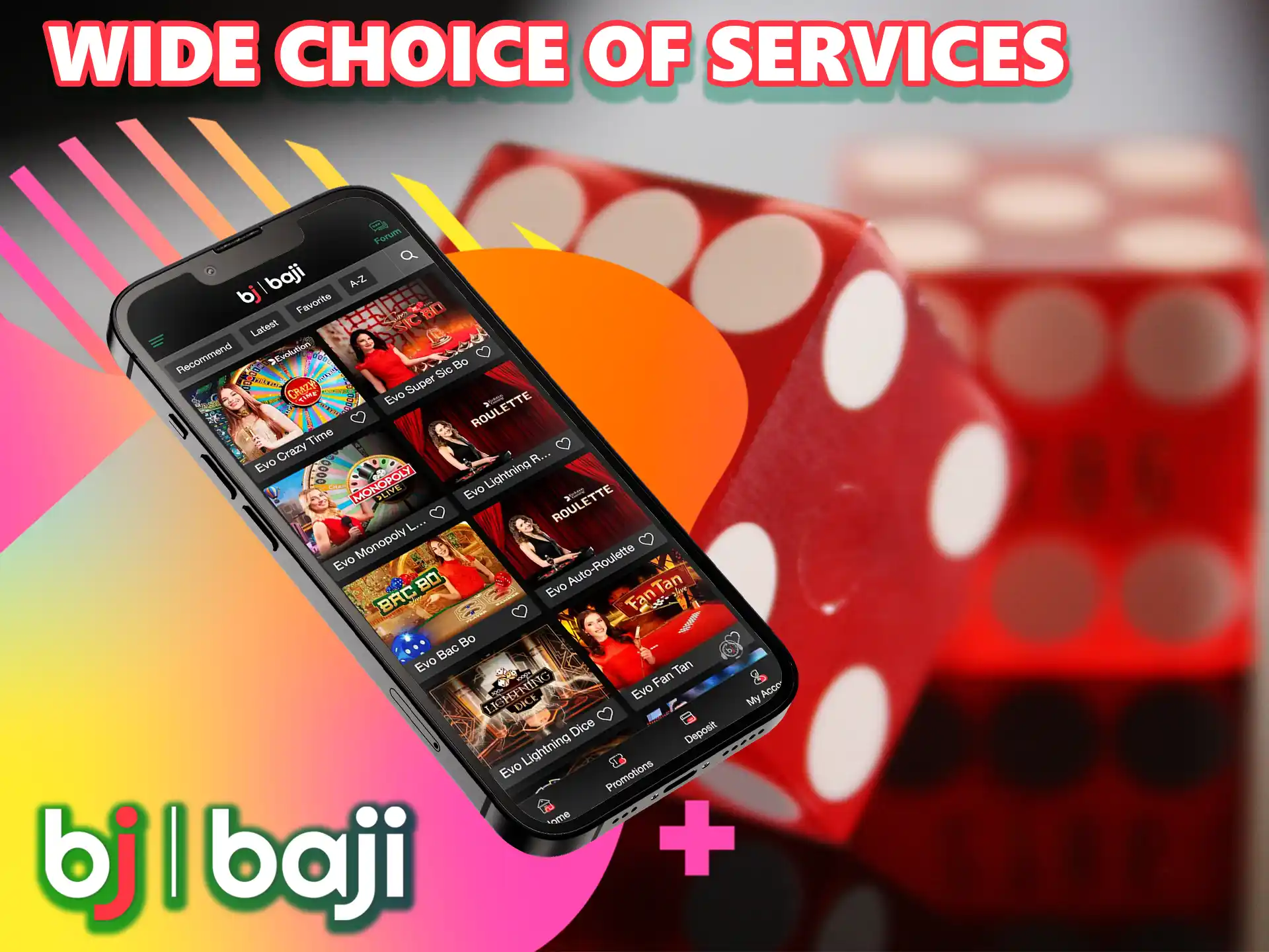 A gigantic number of games await players in the Baji app.