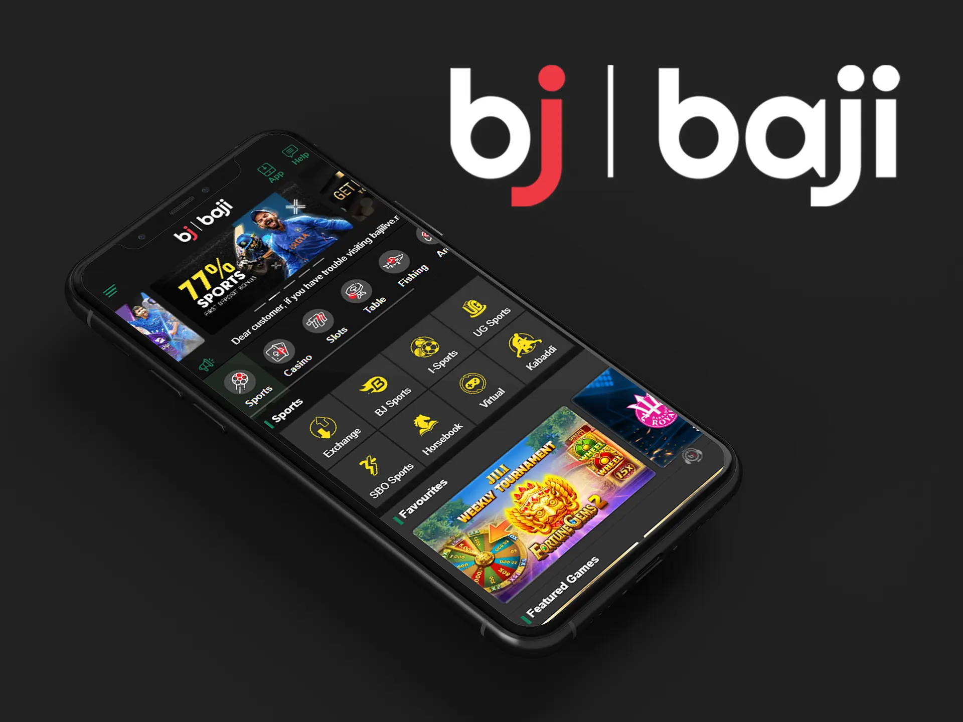 Register new account and start betting by using the Baji app.