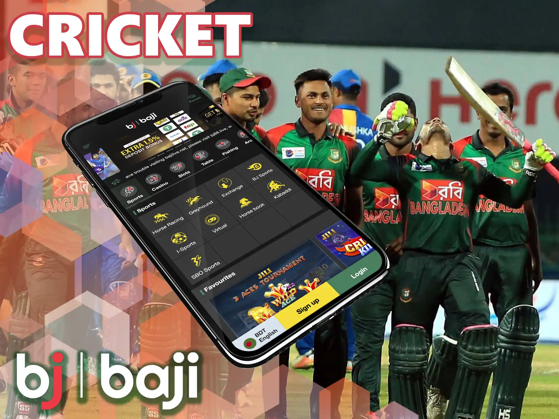 Fans of the sport will find a lot of interesting things in the Baji mobile app, only major competitions are waiting for you.