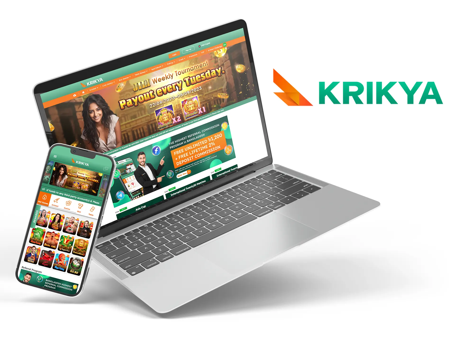 Try Krikya casino games and start making bets on the special page.