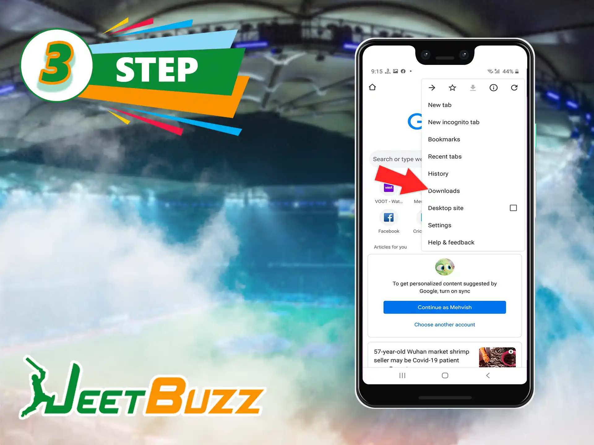 Wait for the progress bar to complete getting the JeetBuzz app on your device, do not interrupt the process.