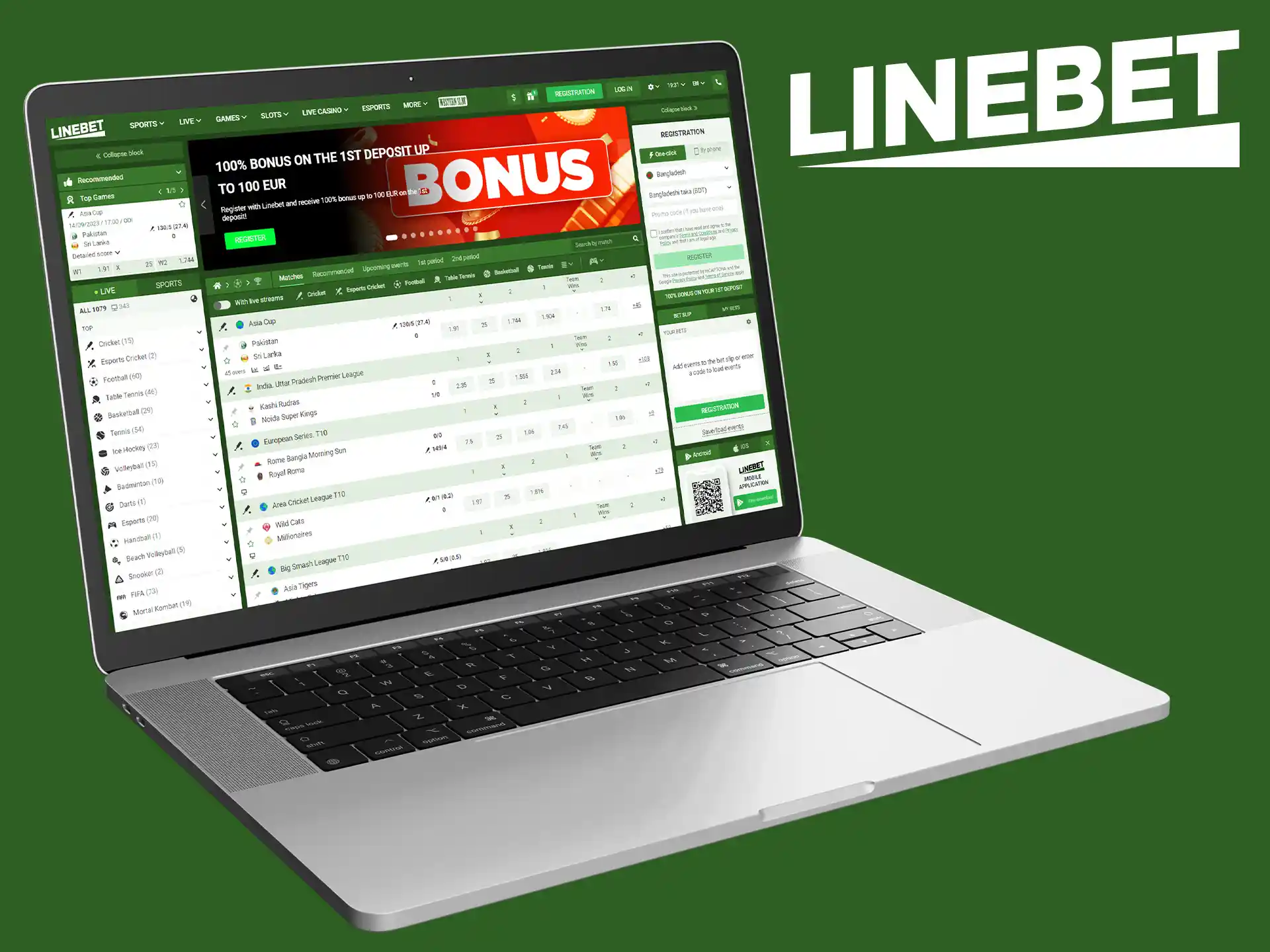 Get a welcome bonus and double your first deposit at Linebet.