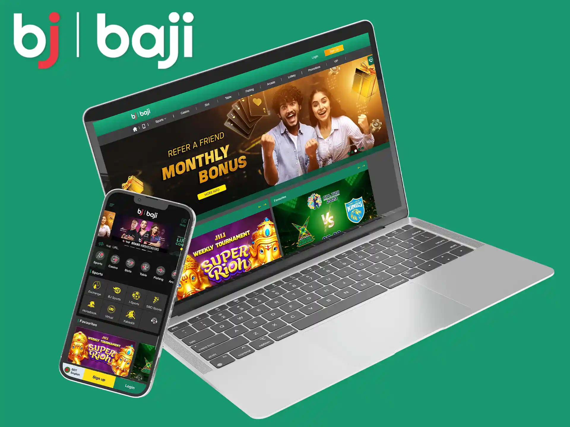 The young Baji company is characterized by high reliability and high odds on various sports.