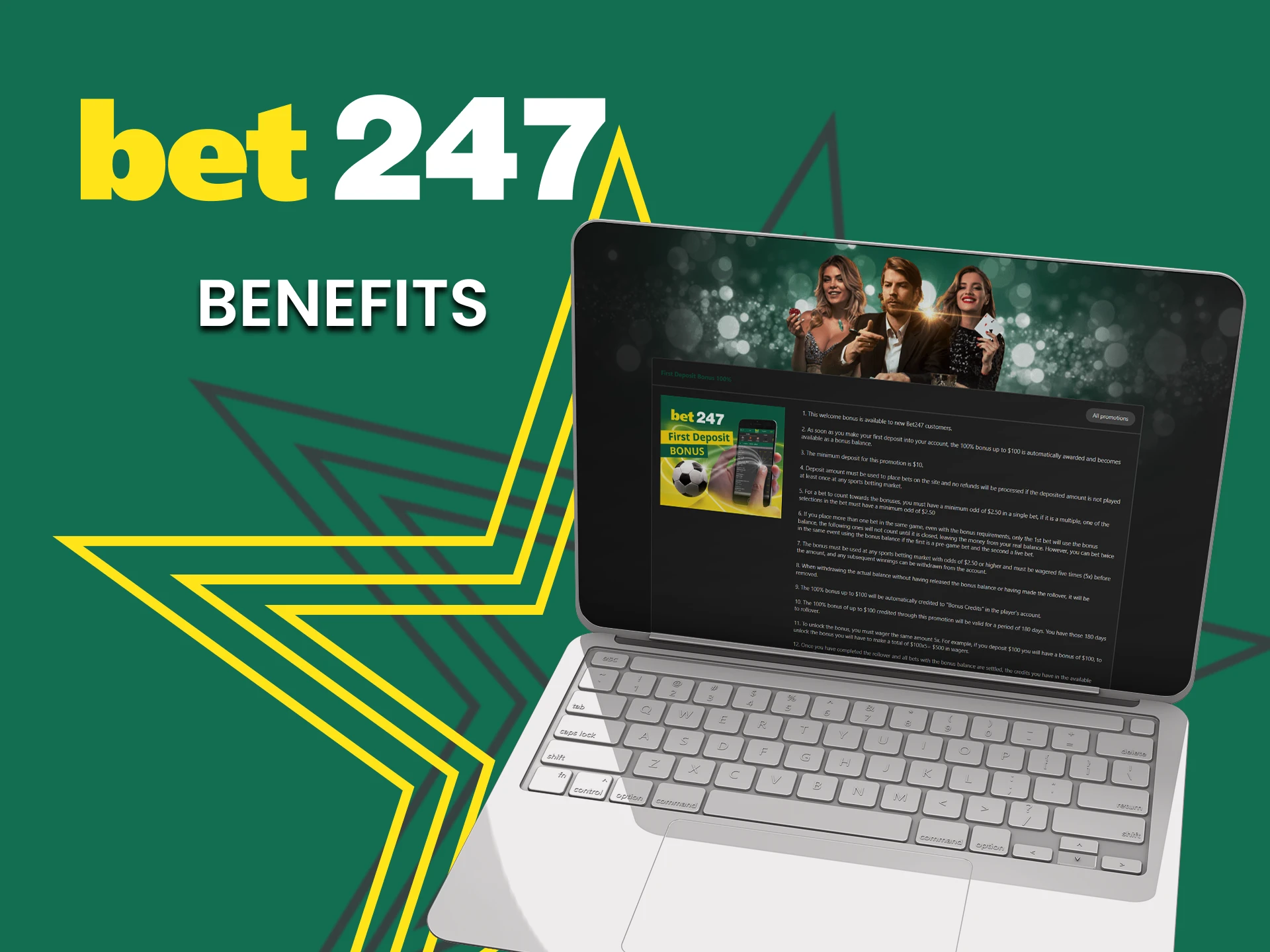 Get the best bonuses from Bet247.