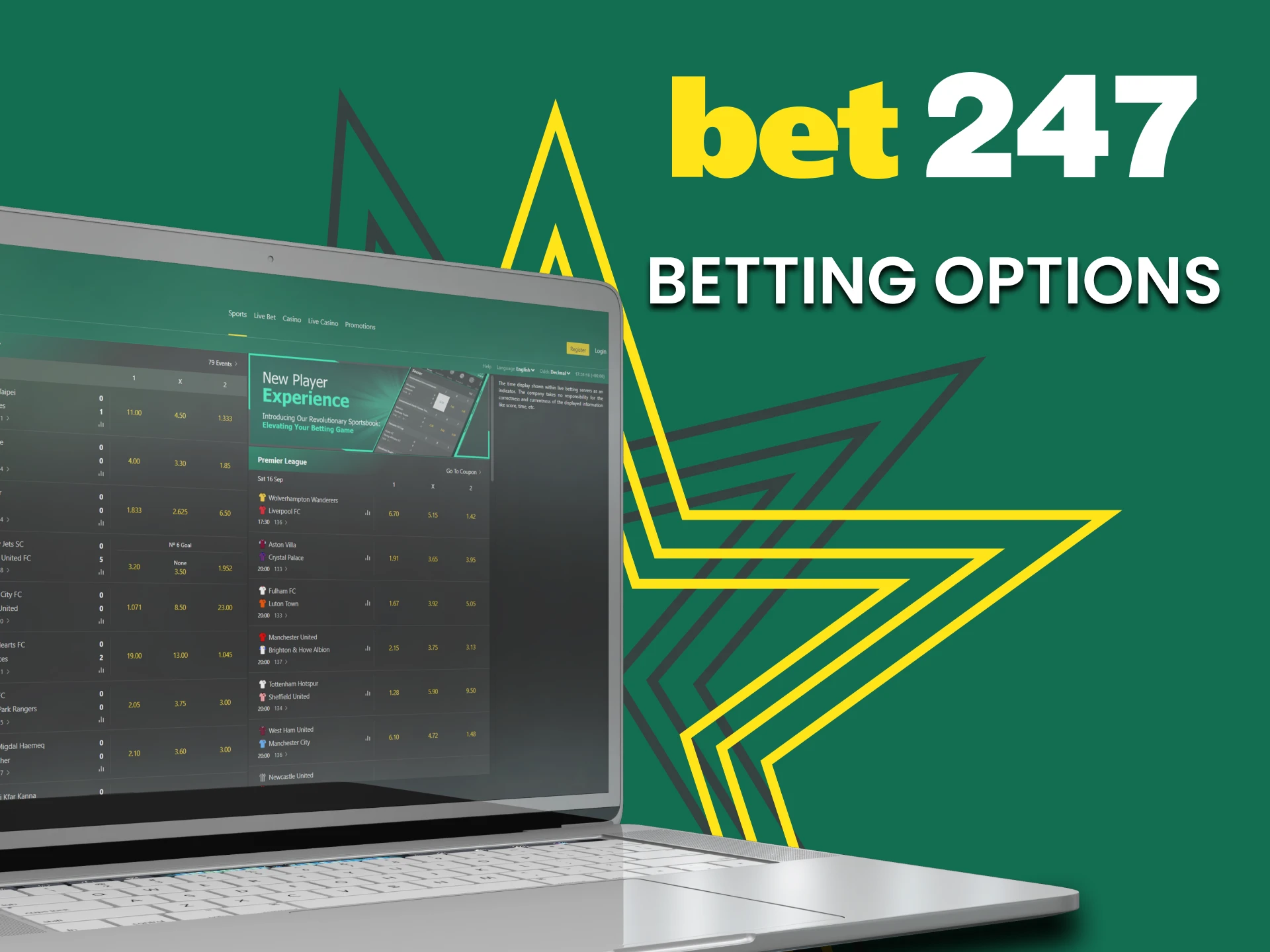 With Bet247 try the best betting options.