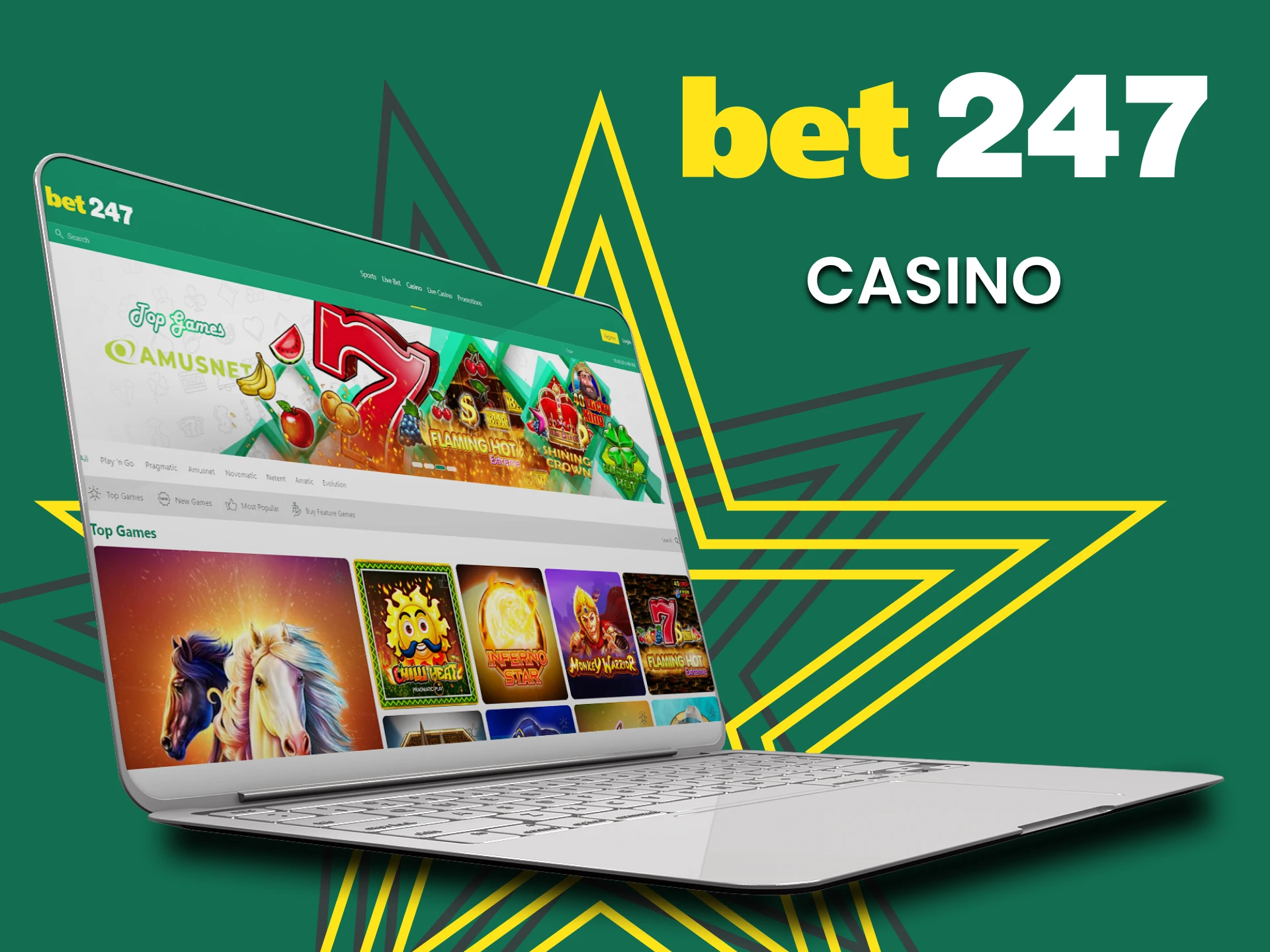 Play at the casino with Bet247.