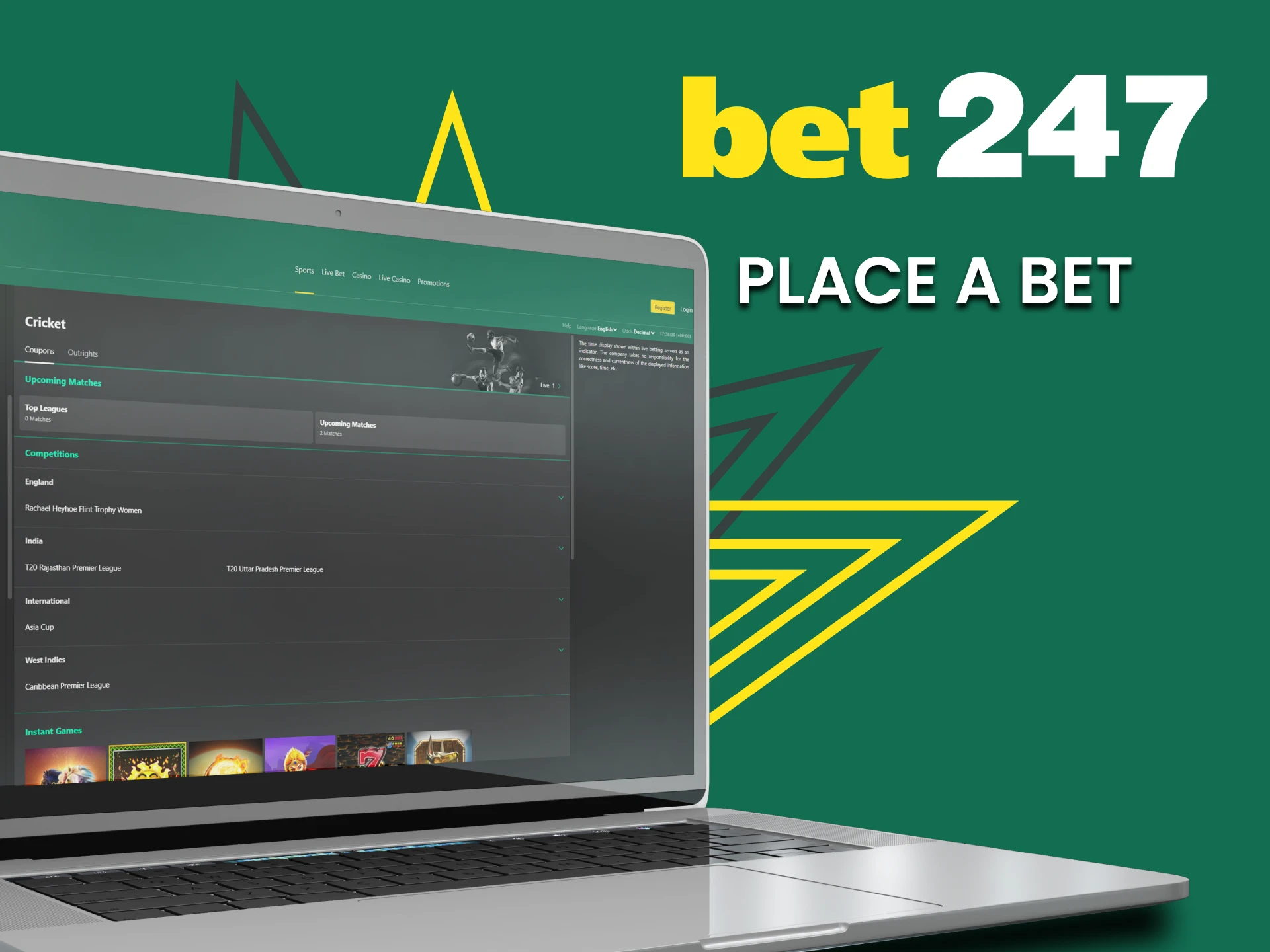 At Bet247 with these instructions, betting is easy.