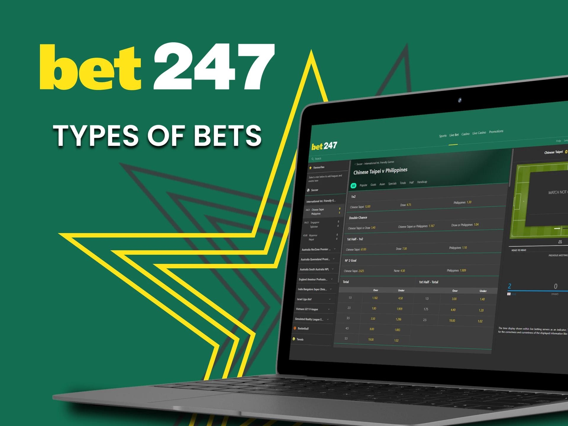 At Bet247 try the best types of bets.