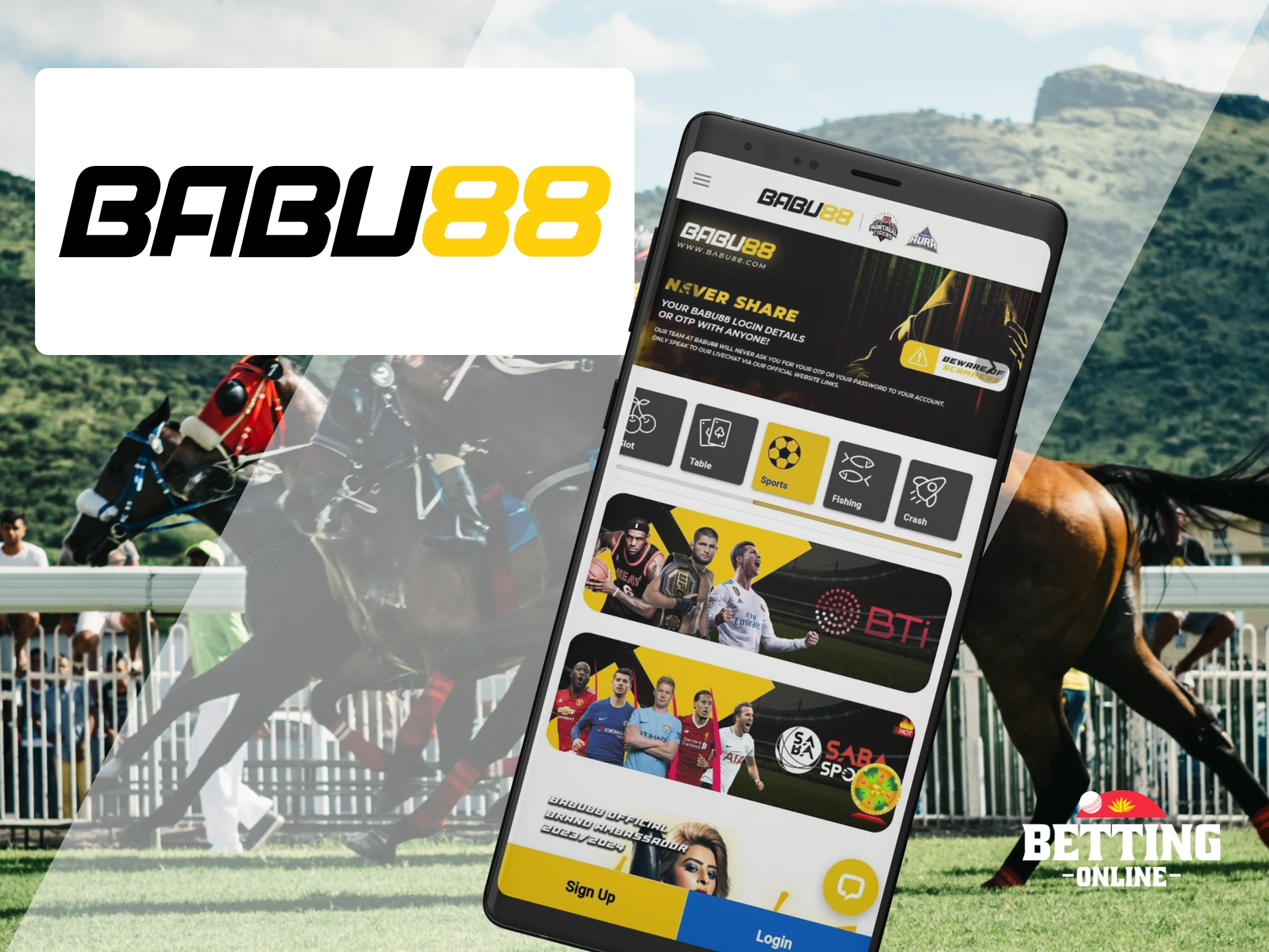 Babu88 app offers you betting on horse racing.