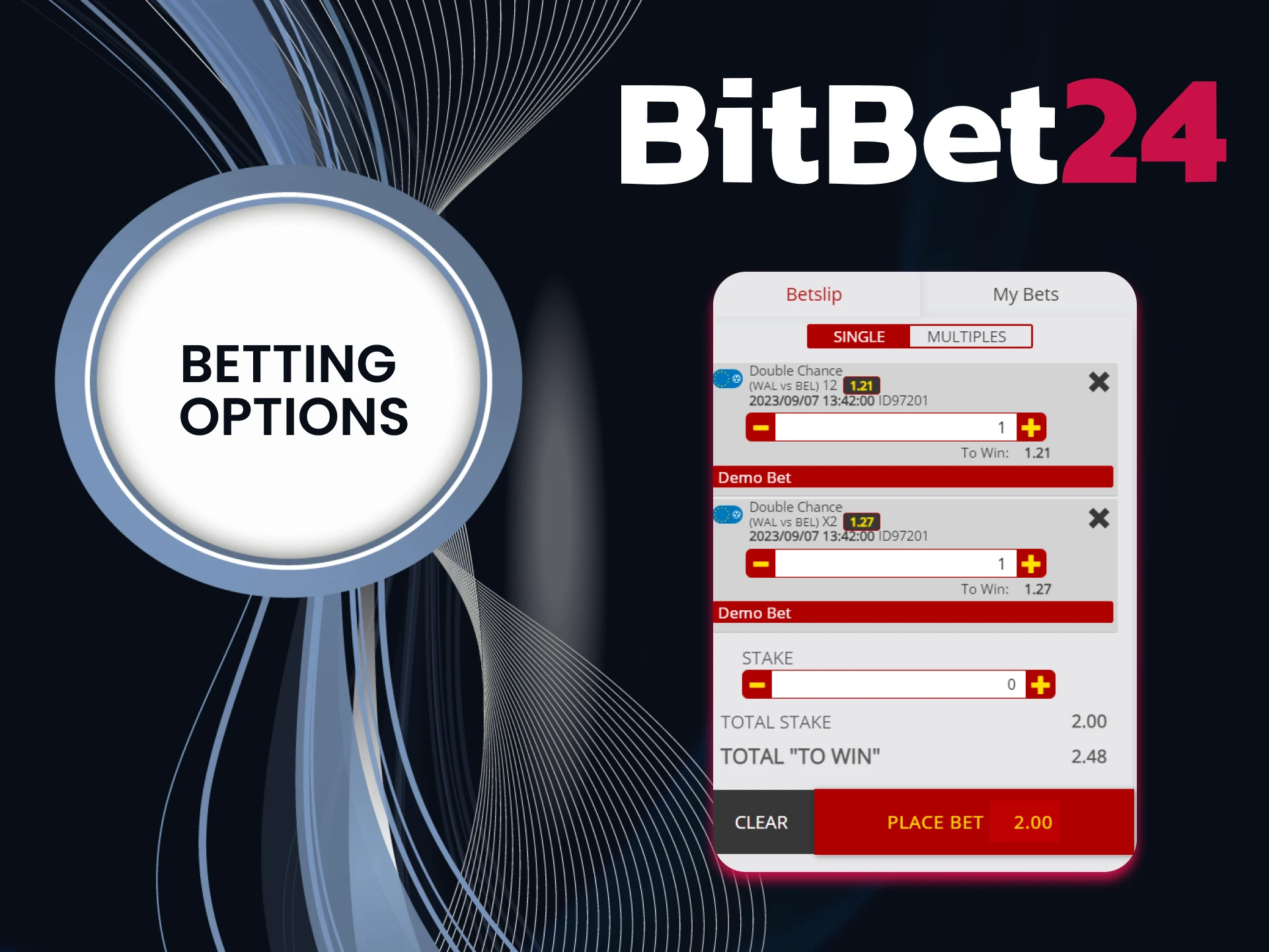With BitBet24 try the best betting options.