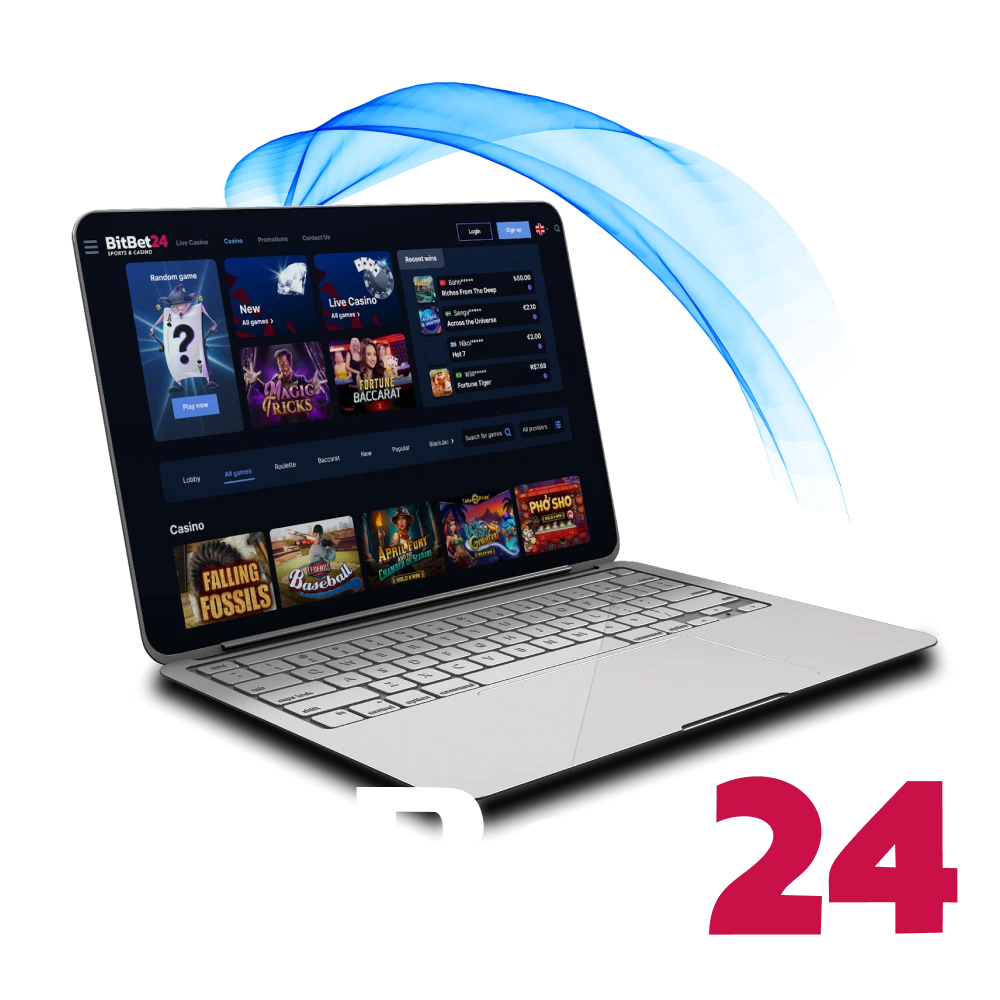 With BitBet24, play casino games and bet on your favorite sports.