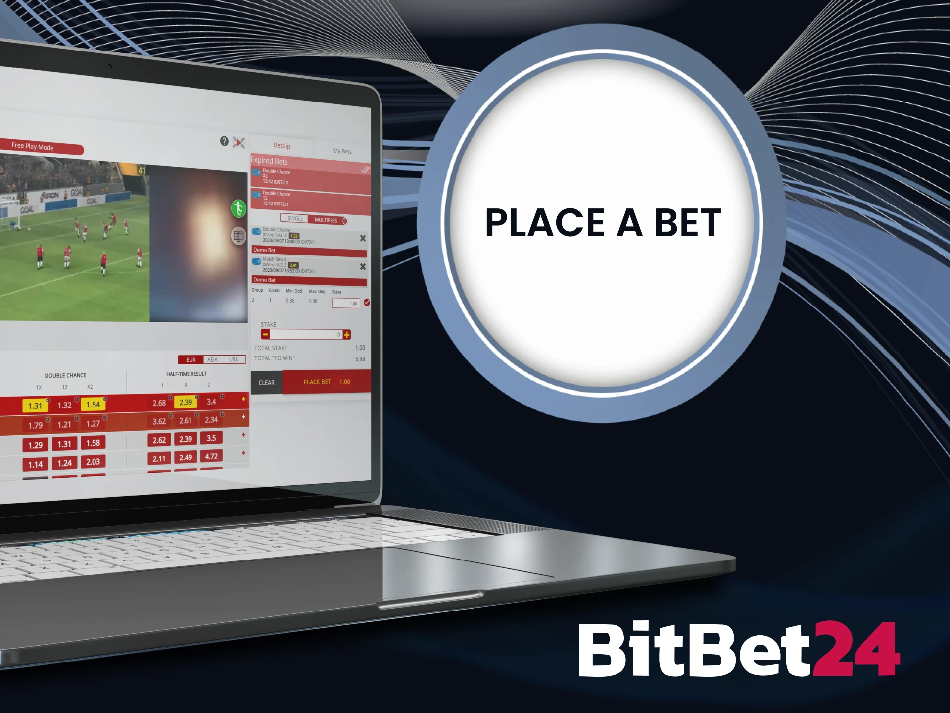 At BitBet24 with these instructions, betting is easy.