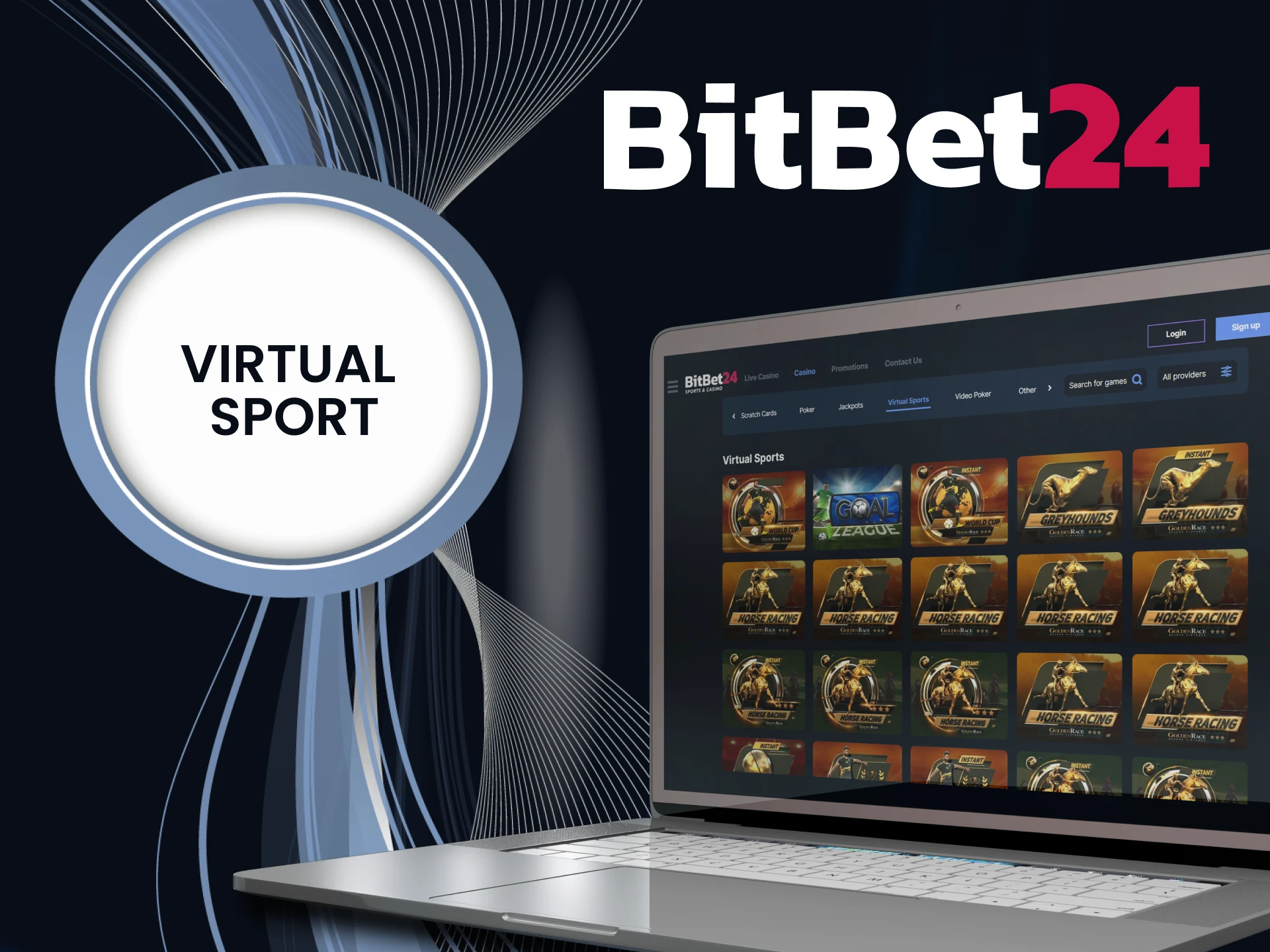 Bet on virtual sports with BitBet24.