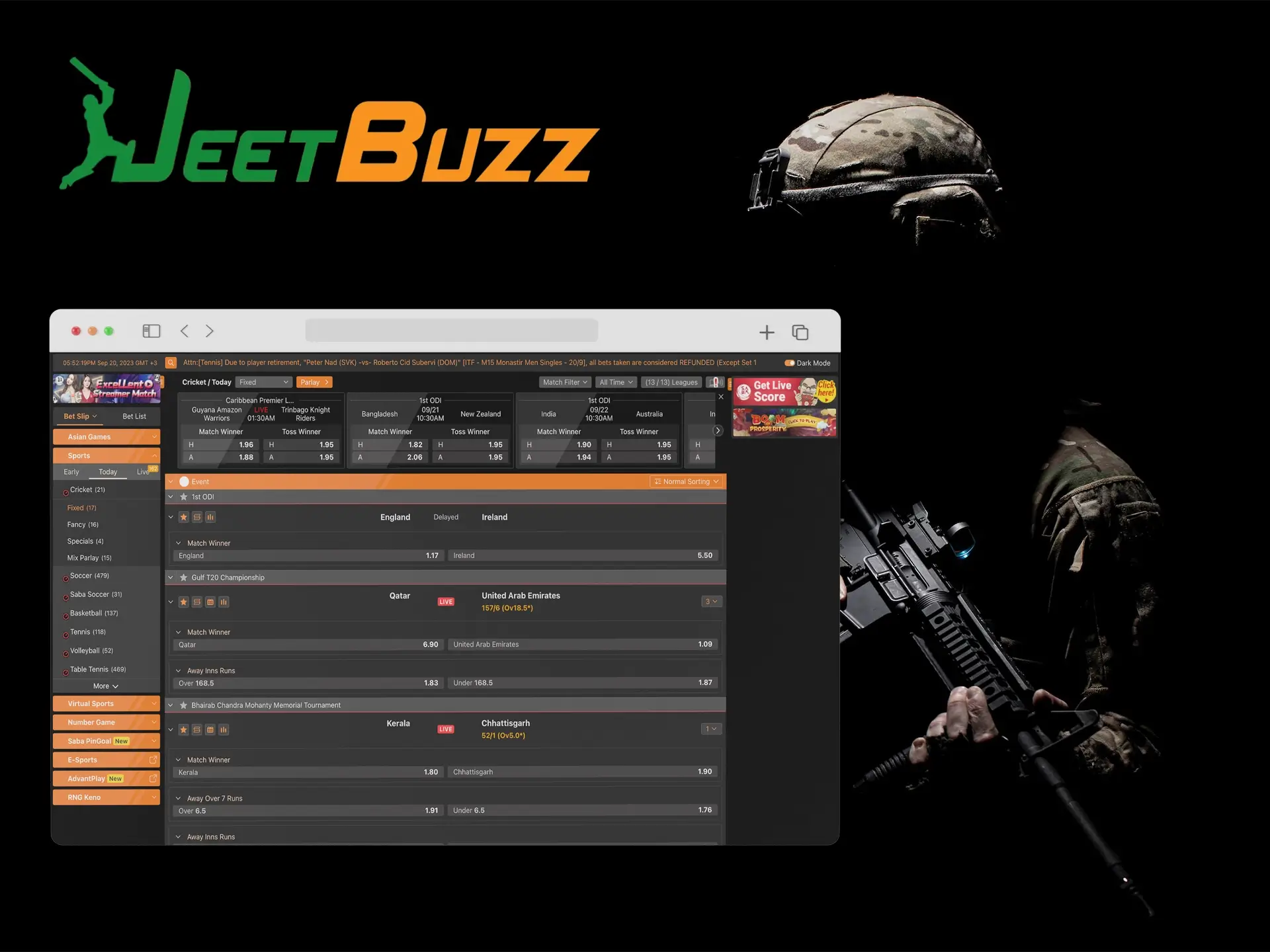 Cybersports is easy, along with Jeetbuzz.